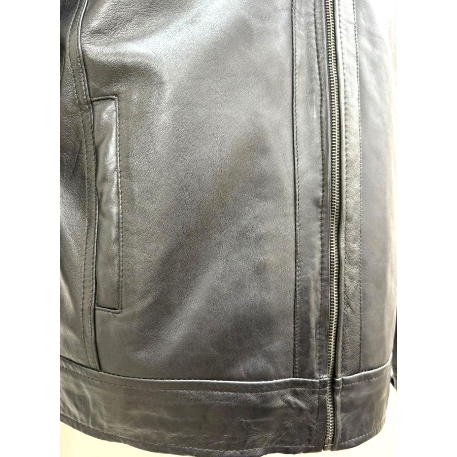 Vintage Men's Italian Sheepskin Leather Premium Soft Black Jacket L Large Size US L / EU 52-54 / 3 - 7 Thumbnail