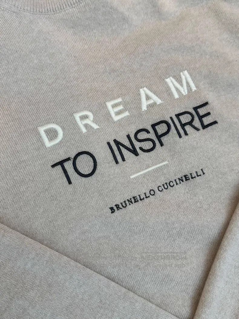 Brunello Cucinelli Brunello Cucinelli Men's Crew Neck Embroidered Sweater Size US M / EU 48-50 / 2 - 2 Thumbnail