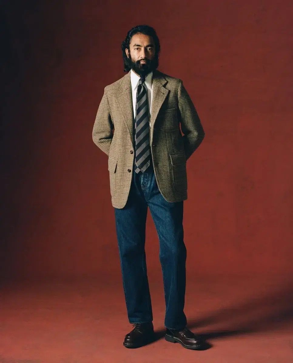 Drake's Drake's Brown Prince of Wales Tweed Games Blazer Mark 7 Size 38R - 12 Thumbnail