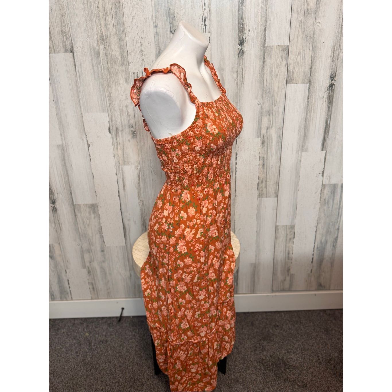 Other Coco & Sky Floral Smocked Maxi Dress – Ruffle Straps, Tiered Size M / US 6-8 / IT 42-44 - 4 Thumbnail