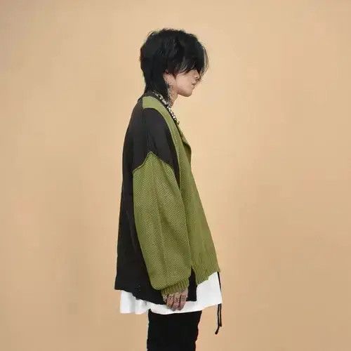 Japanese Brand × Vintage Retro punk grunge distressed patchwork knitwear sweater y2k Size US L / EU 52-54 / 3 - 3 Thumbnail
