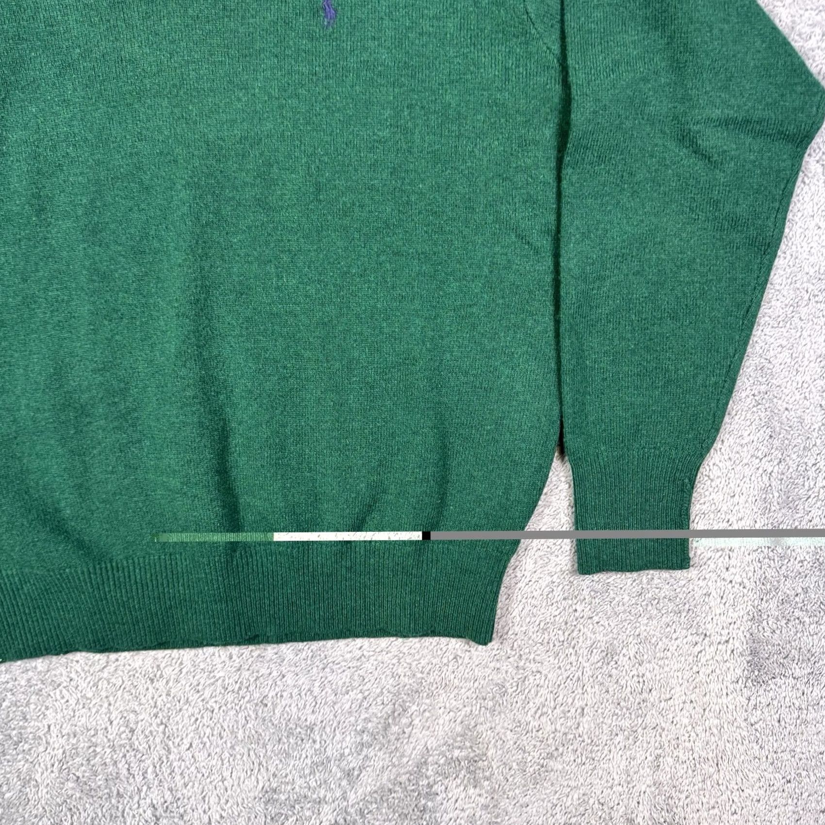 Polo Ralph Lauren VINTAGE Polo Ralph Lauren Sweater Mens XL Wool Lambswool V-Neck Green Pony 90s Pullover Knit Regular Logo 100% Authenticity Size US XL / EU 56 / 4 - 2 Thumbnail