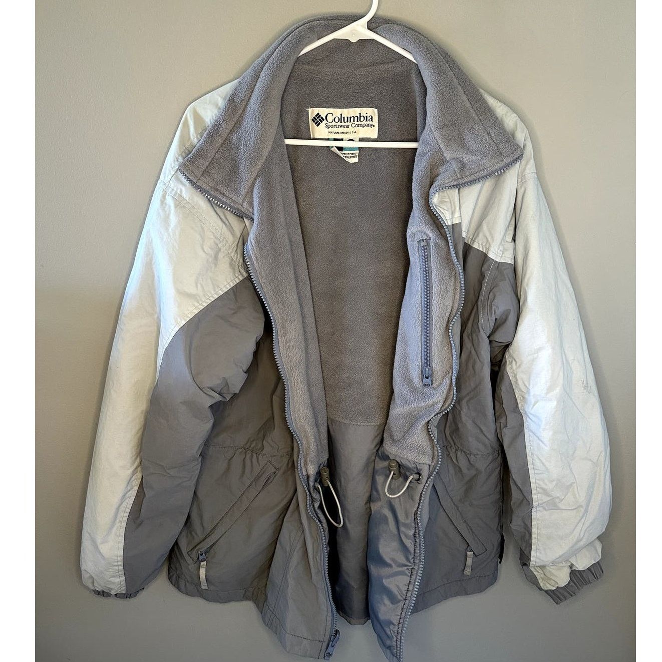Columbia Columbia Interchange Fleece Full Zip Jacket Gray/White XL Size XL / US 12-14 / IT 48-50 - 2 Thumbnail