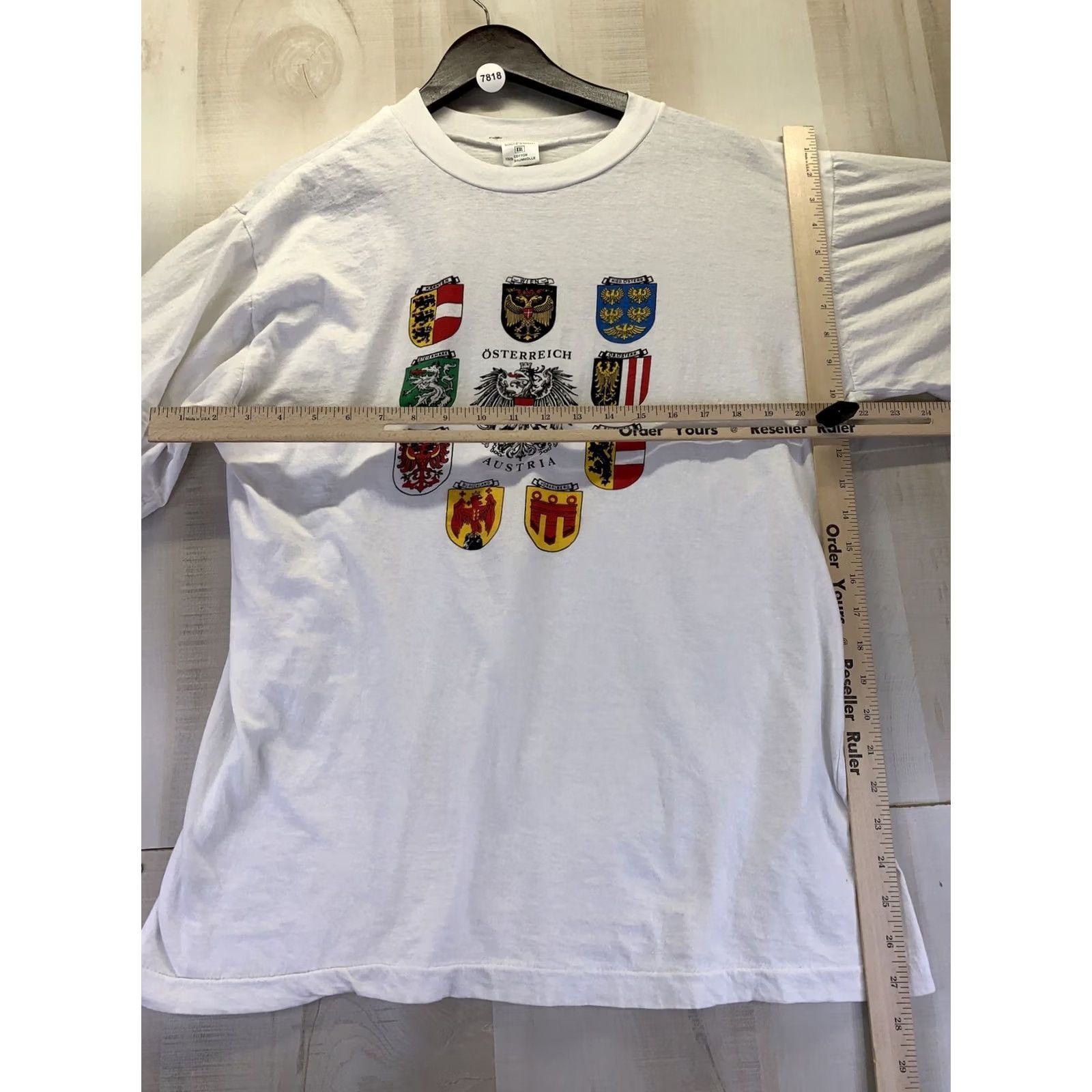 Vintage VINTAGE Österreich Austria Mens Graphic T Shirt 2XL White 1990s Single Stitch Short Sleeve Cotton Graphic Tee Mens Decade 1990s Size US XXL / EU 58 / 5 - 7 Thumbnail