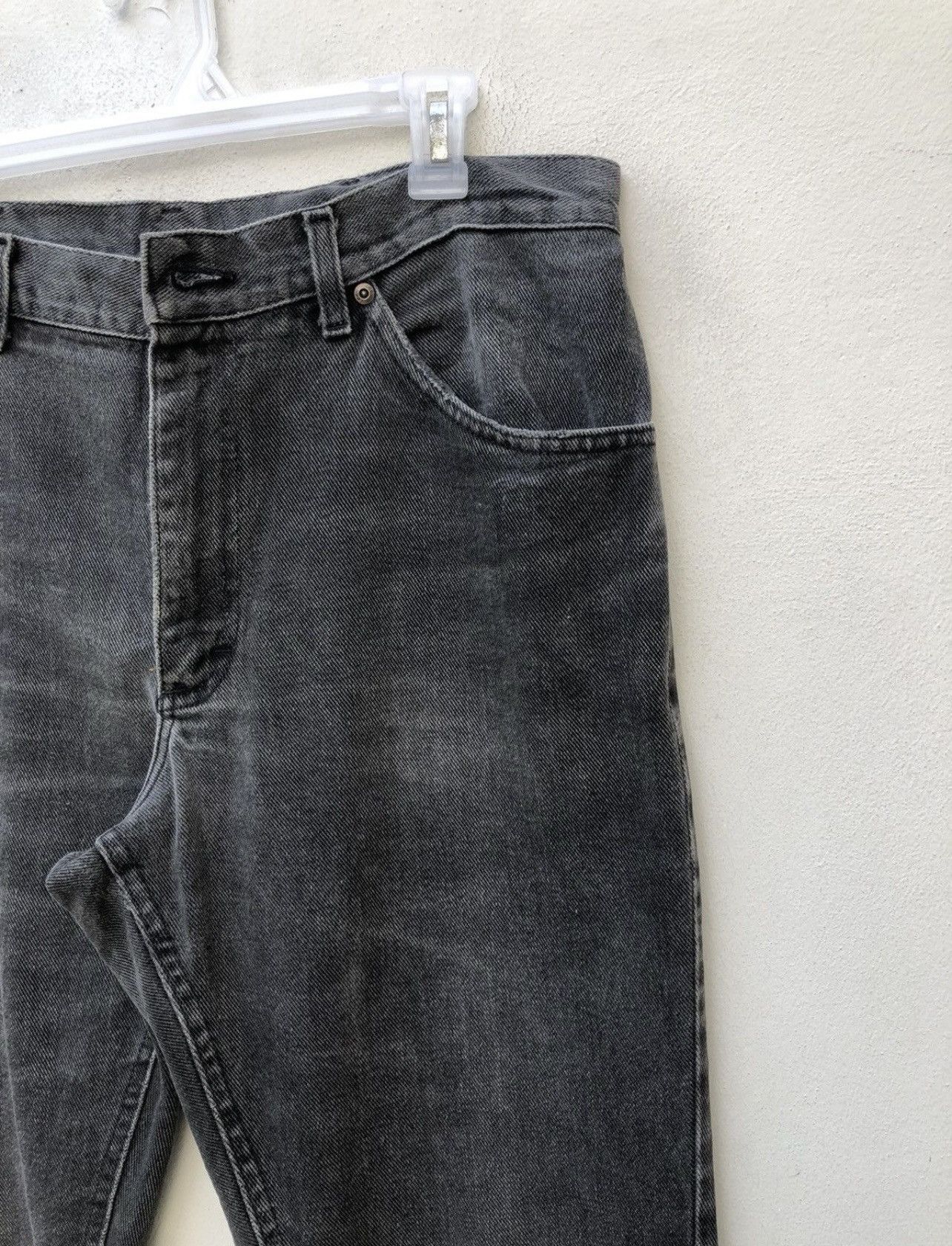 Lee Vintage 80s Lee Usa Faded Black Denim Distressed Jeans Size US 34 / EU 50 - 12 Thumbnail