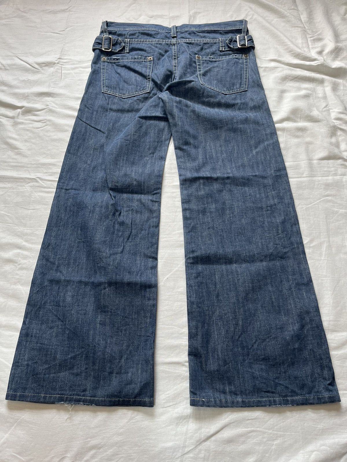 If Six Was Nine × Japanese Brand Human Woman Bootcut Jeans Rare Pocket Buckle Size 32" / US 10 / IT 46 - 7 Thumbnail