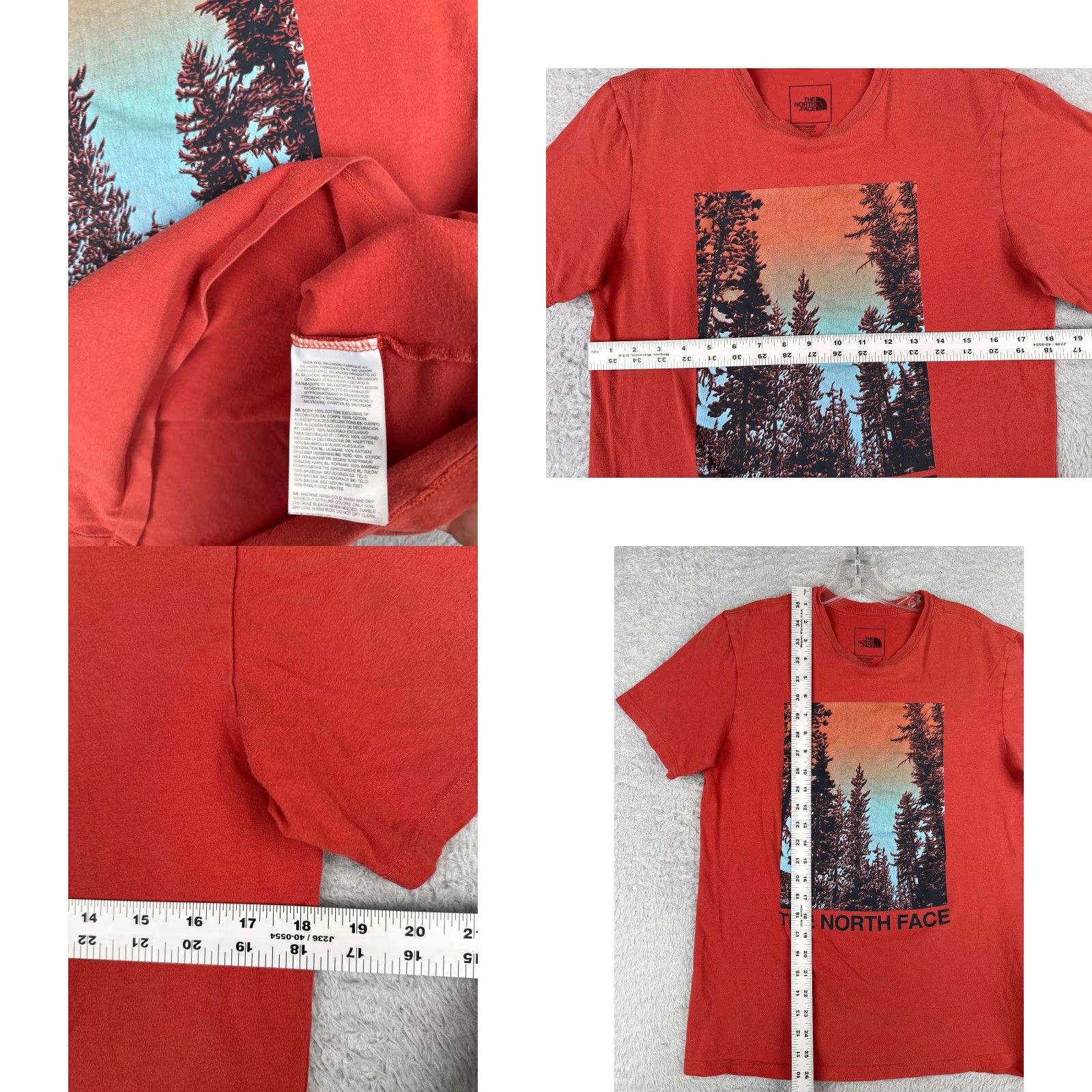 The North Face VINTAGE? No — The North Face Shirt Men Small Petite Red Crew Neck 100% Cotton Tree Logo READ Size US S / EU 44-46 / 1 - 8 Thumbnail