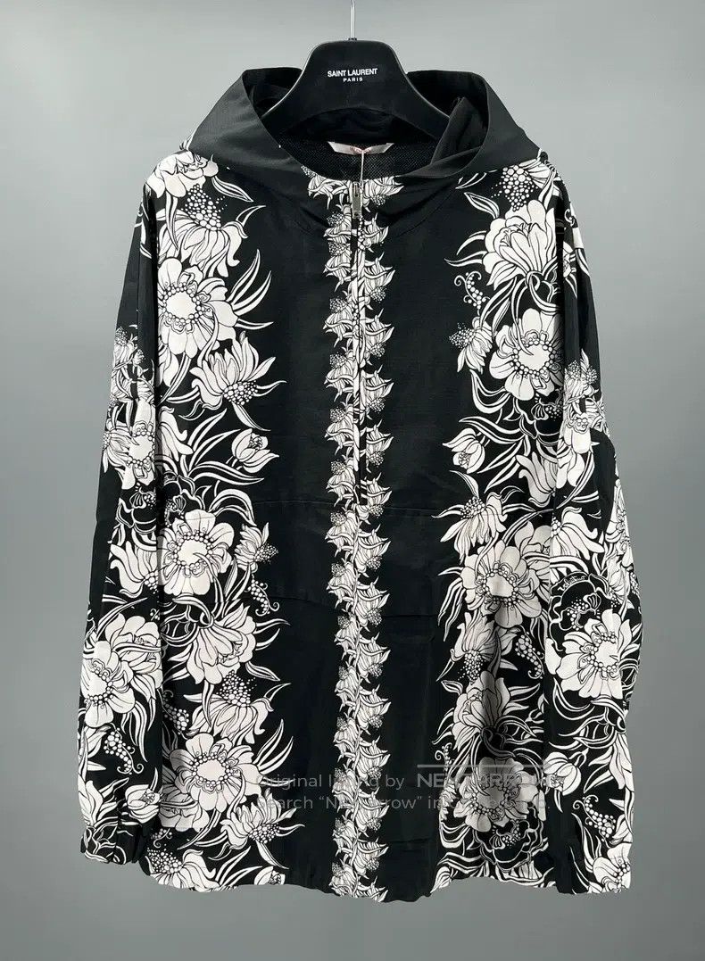 Valentino Printed cotton silk-blend hooded jacket