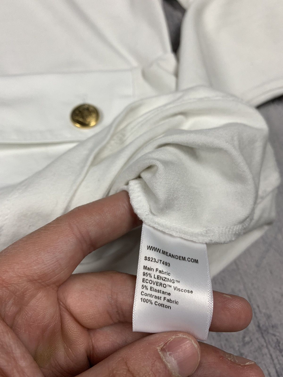 ME+EM ME+EM Polo Shirt Long Sleeve Women’s Size UK 12 White Top Size M / US 6-8 / IT 42-44 - 6 Thumbnail