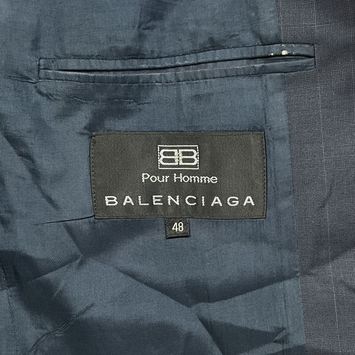 Balenciaga Vintage Balenciaga Pour Homme Pin-Stripe Tailored jacket Size US M / EU 48-50 / 2 - 10 Thumbnail