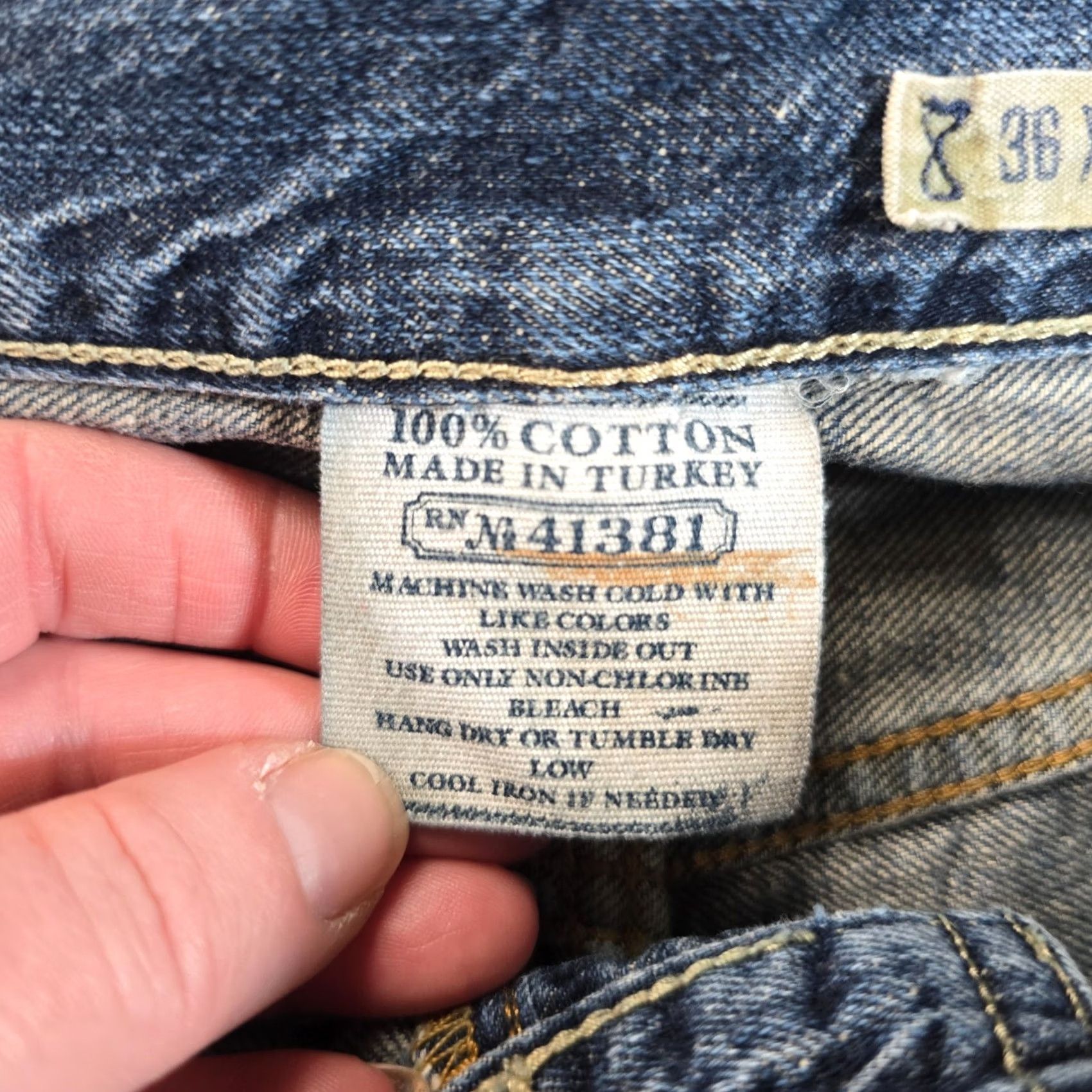 Polo Ralph Lauren Polo Ralph Lauren Jeans Mens 36x32 Blue Denim Straight Leg Distressed Logo Regular Mens Size US M / EU 48-50 / 2 - 4 Thumbnail