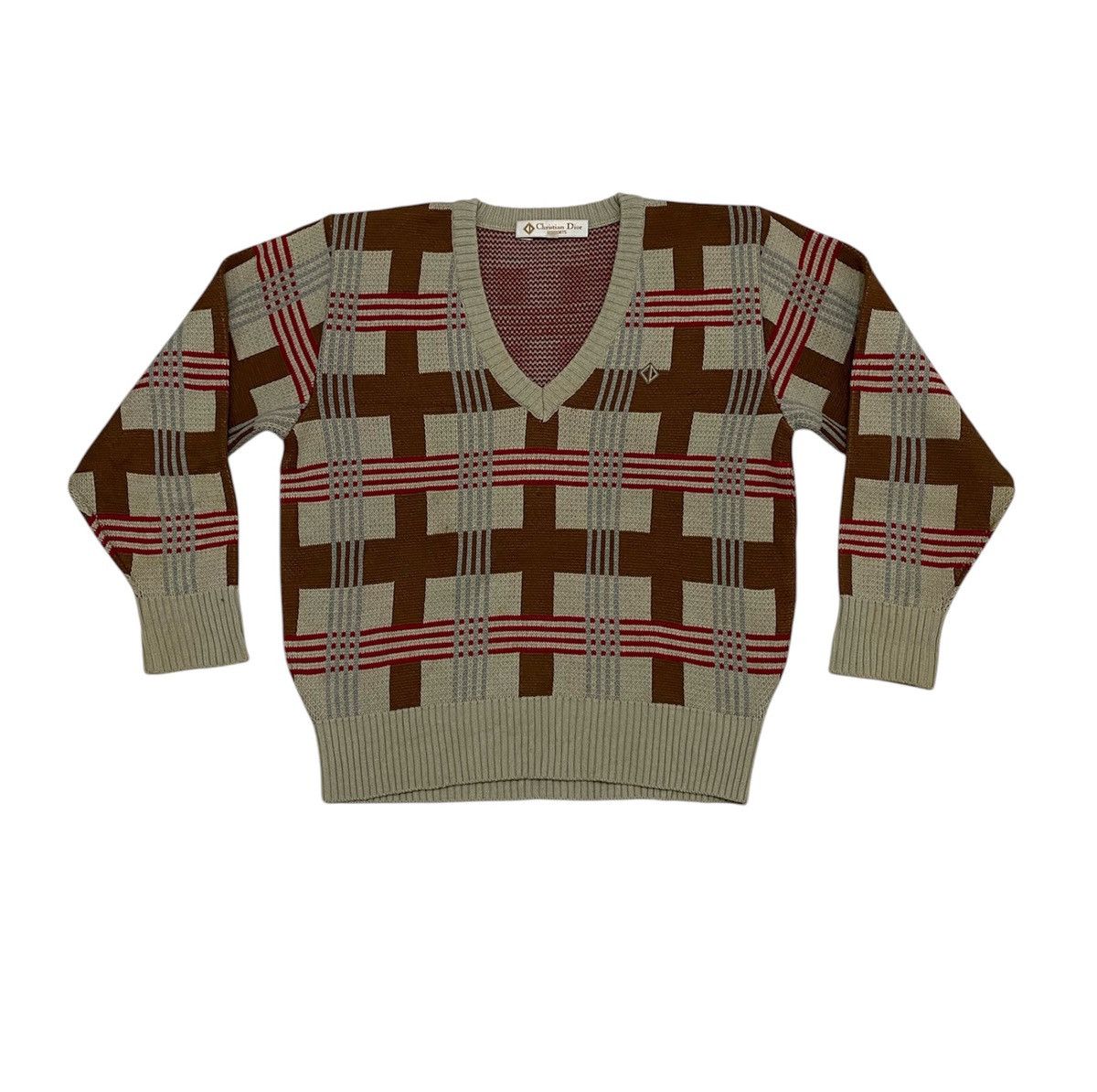 Christian Dior Monsieur 🔥Christian Dior Sports Chekered Sweater Knitwear Size US M / EU 48-50 / 2 - 2 Thumbnail