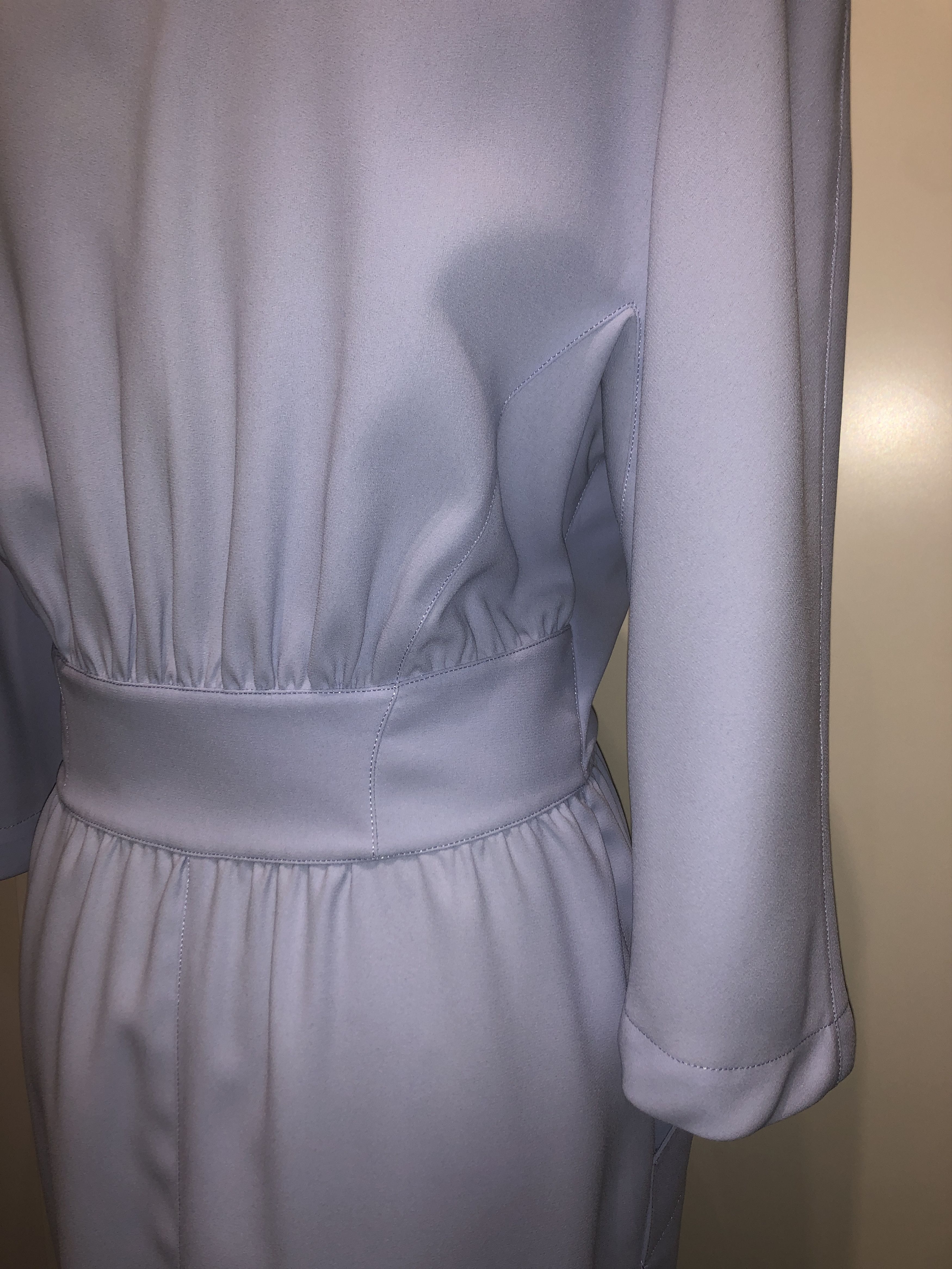 Thierry Mugler Silver Metal embellishment pale blue dress Size L / US 10 / IT 46 - 12 Thumbnail