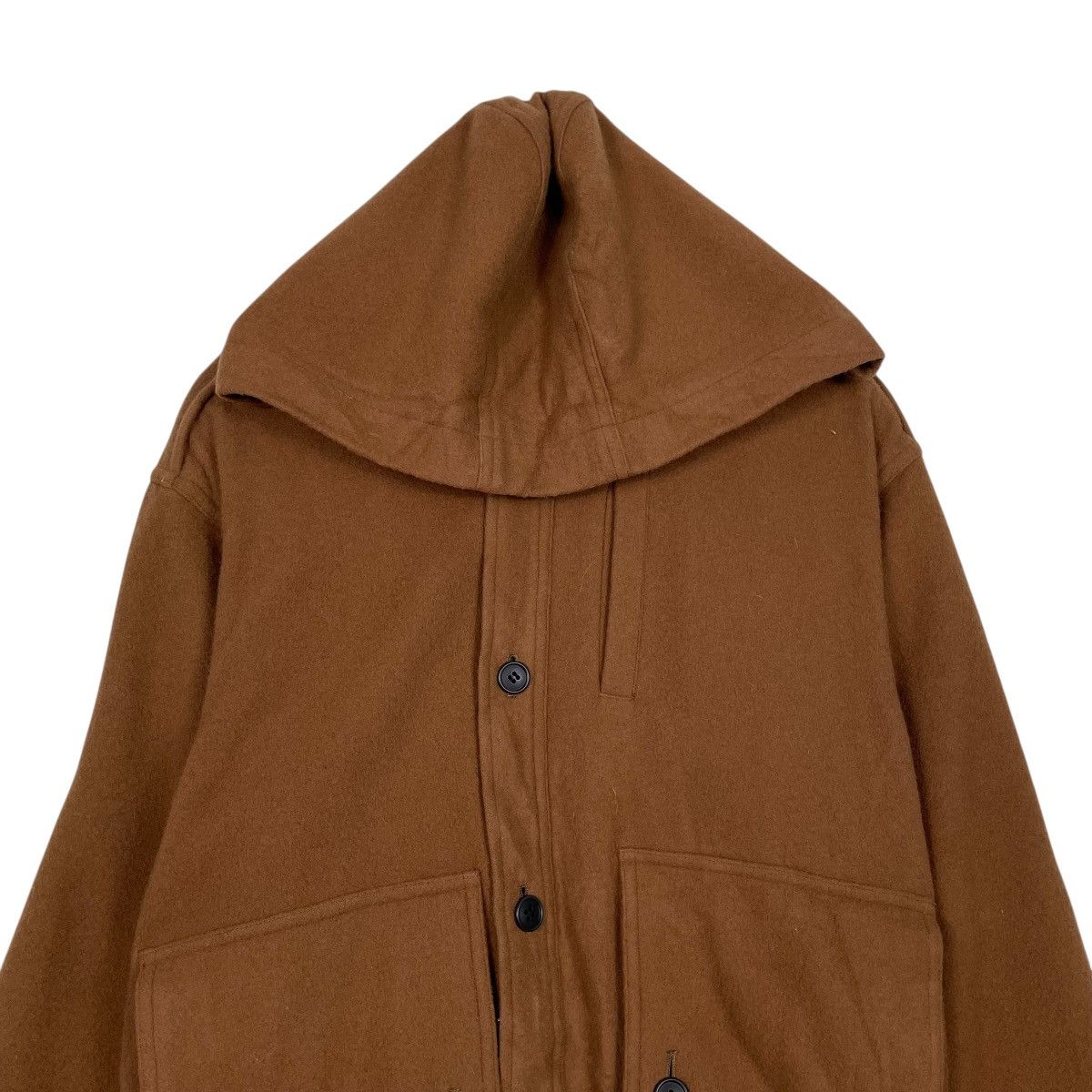Japanese Brand Jack Morris Brown Hooded Wool Jacket Size US M / EU 48-50 / 2 - 2 Thumbnail