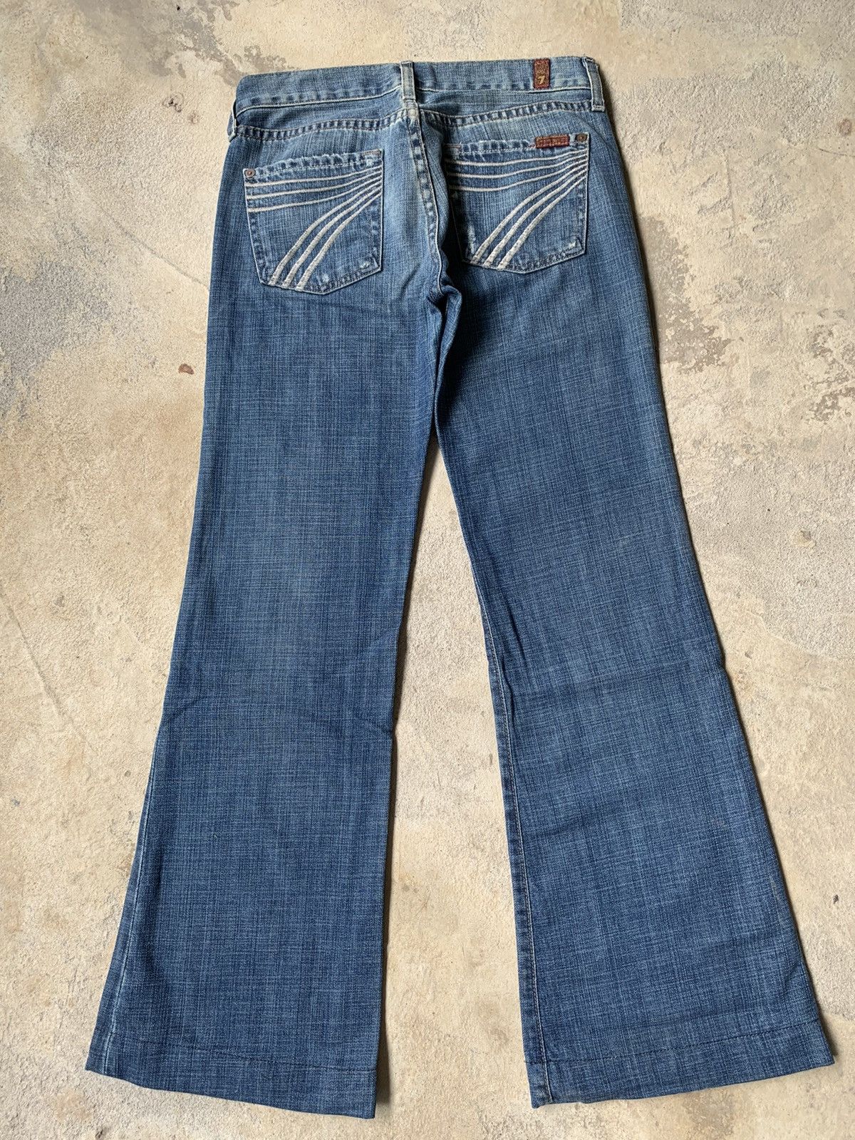 Japanese Brand × Le Grande Bleu (L.G.B.) MAKIND SEVEN FOR ALL FLARE DISTRESSED DENIM Size US 28 / EU 44 - 1 Thumbnail
