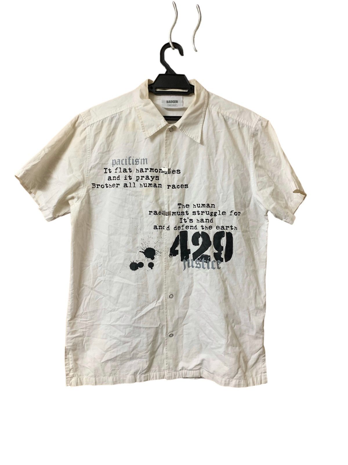 Japanese Brand Punk badger shirt Size US L / EU 52-54 / 3 - 1 Thumbnail