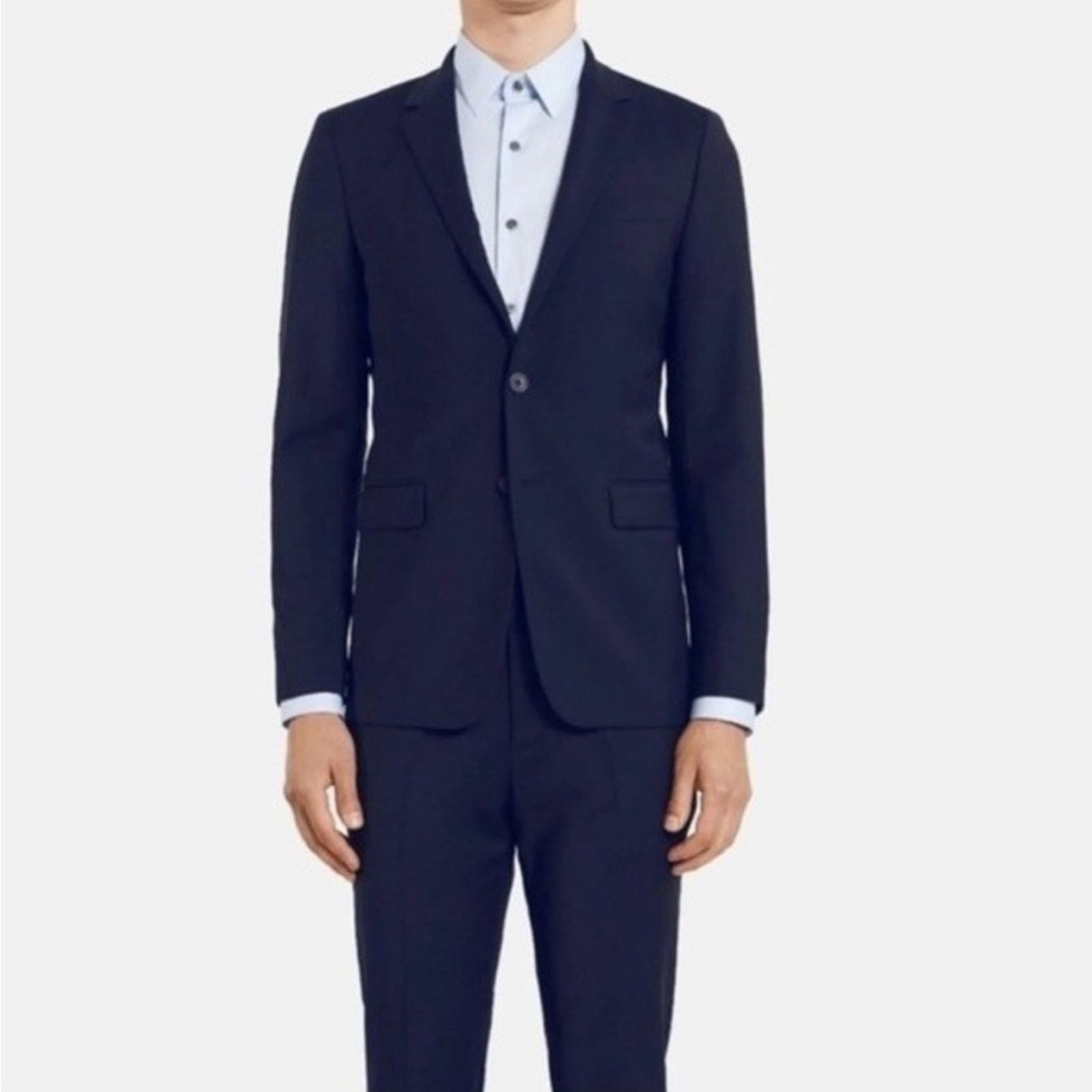 NEW Theory Xylo Regular Fit 100% Wool Sport Coat Blue 36R