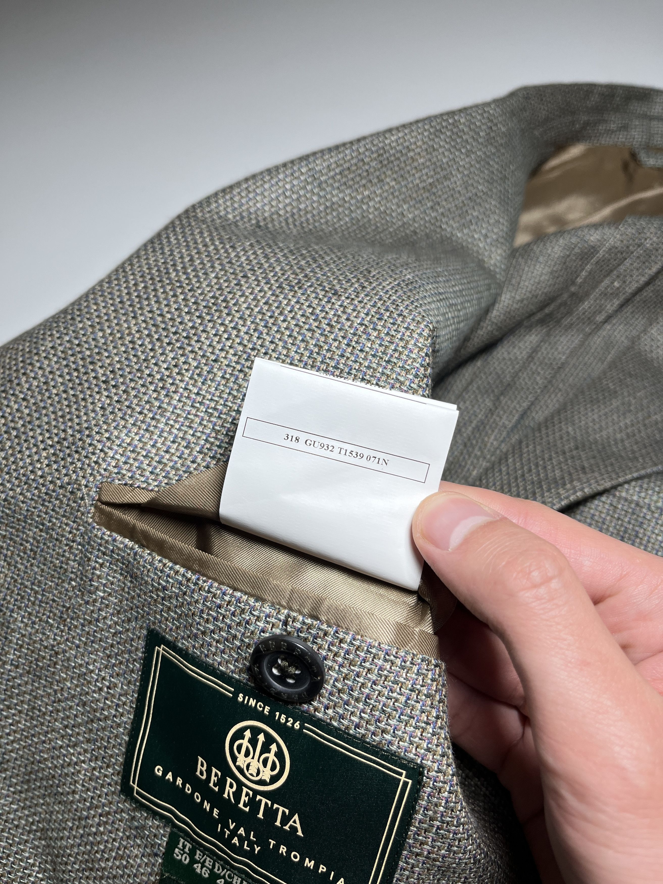 Beretta Beretta Linen / Wool Unlined Sport Coat Blazer Size 40 Size 40R - 16 Thumbnail