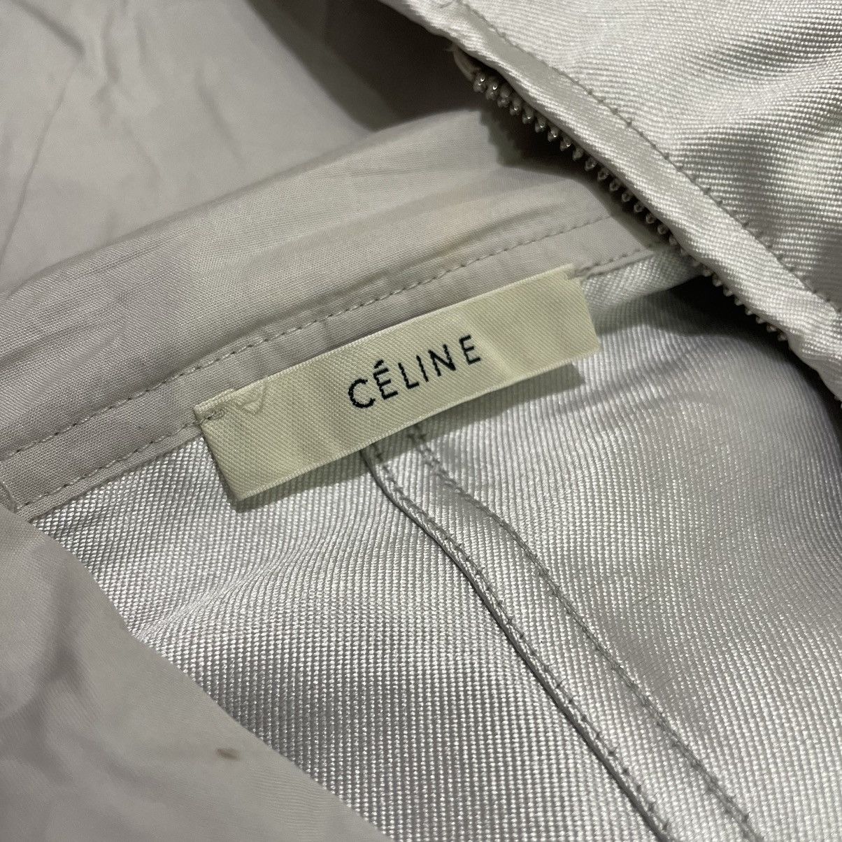 Celine Celine Silver Shimmer Hooded Jacket Size US M / EU 48-50 / 2 - 5 Thumbnail