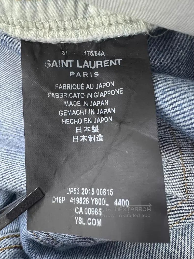 Saint Laurent Paris Saint Laurent Paris Knee Cut Destroyed Denim Jeans Size US 31 - 5 Thumbnail
