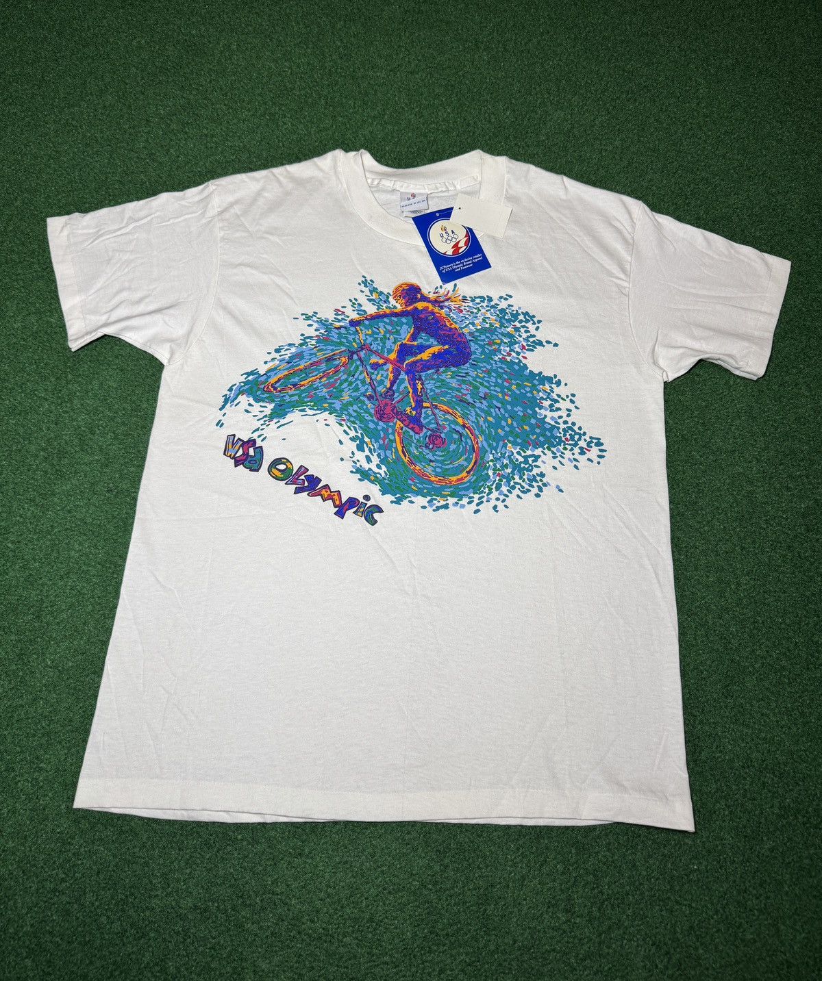 JCPenney USA Olympics Cycling JC Penny 90s XL T Shirt Deadstock NWT Size US XL / EU 56 / 4 - 1 Thumbnail