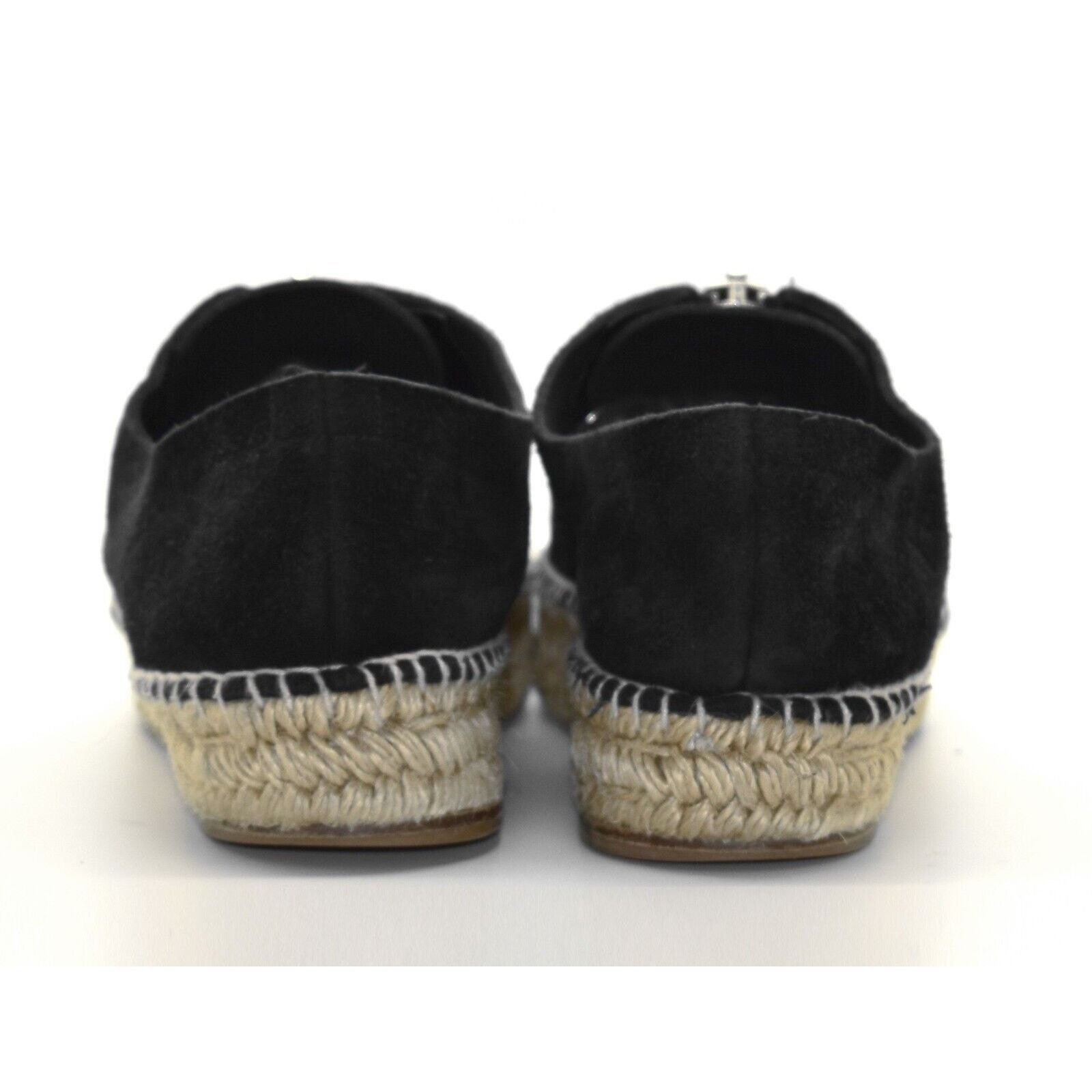 Alexander Wang A6 ALEXANDER WANG Devon Black Suede Espadrille Flat Shoes 40 Size US 10 / IT 40 - 4 Thumbnail