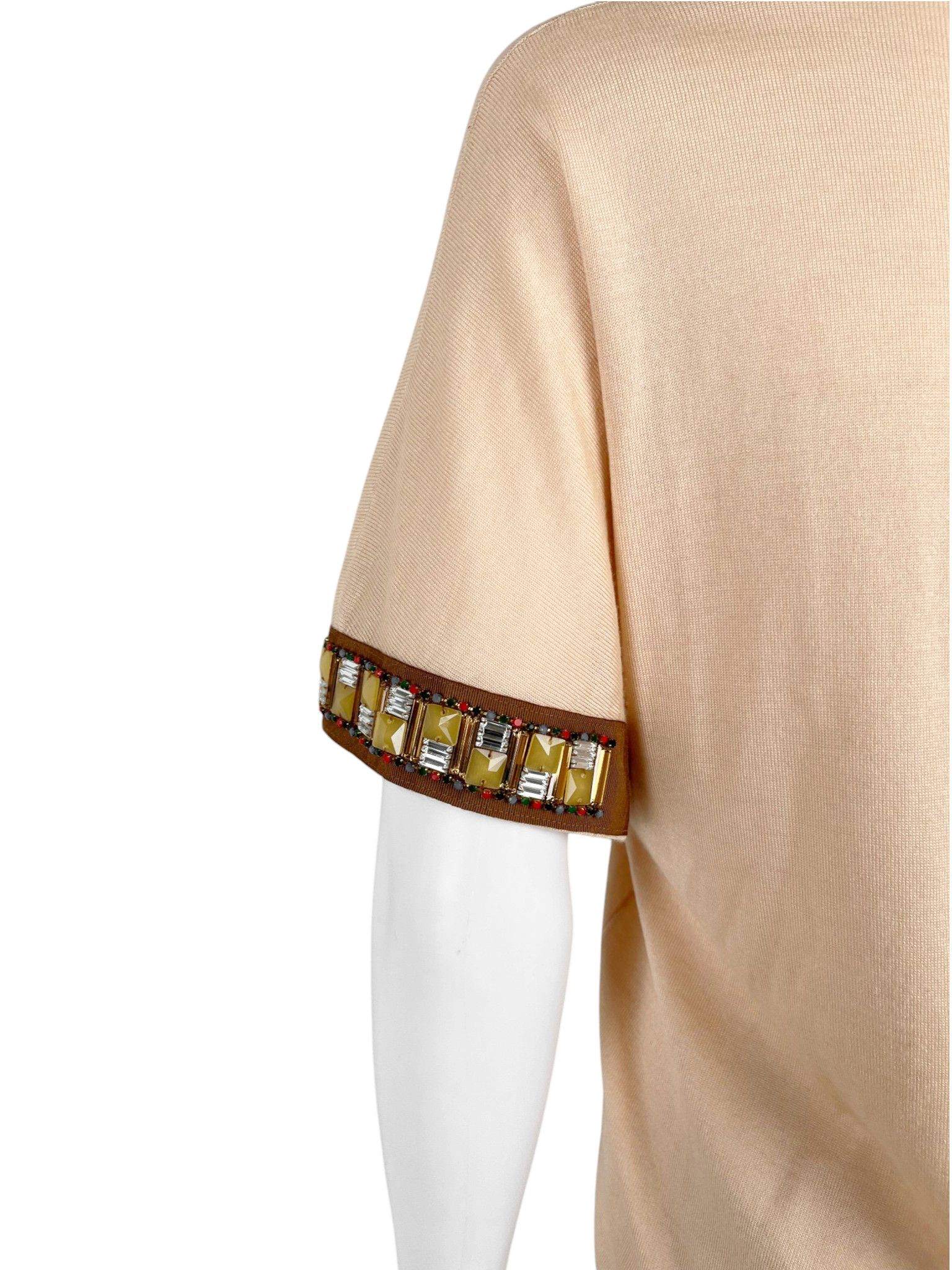 Fendi Fendi by Karl Lagerfield S/S 2010 Pink Embellished Top Size S / US 4 / IT 40 - 7 Thumbnail