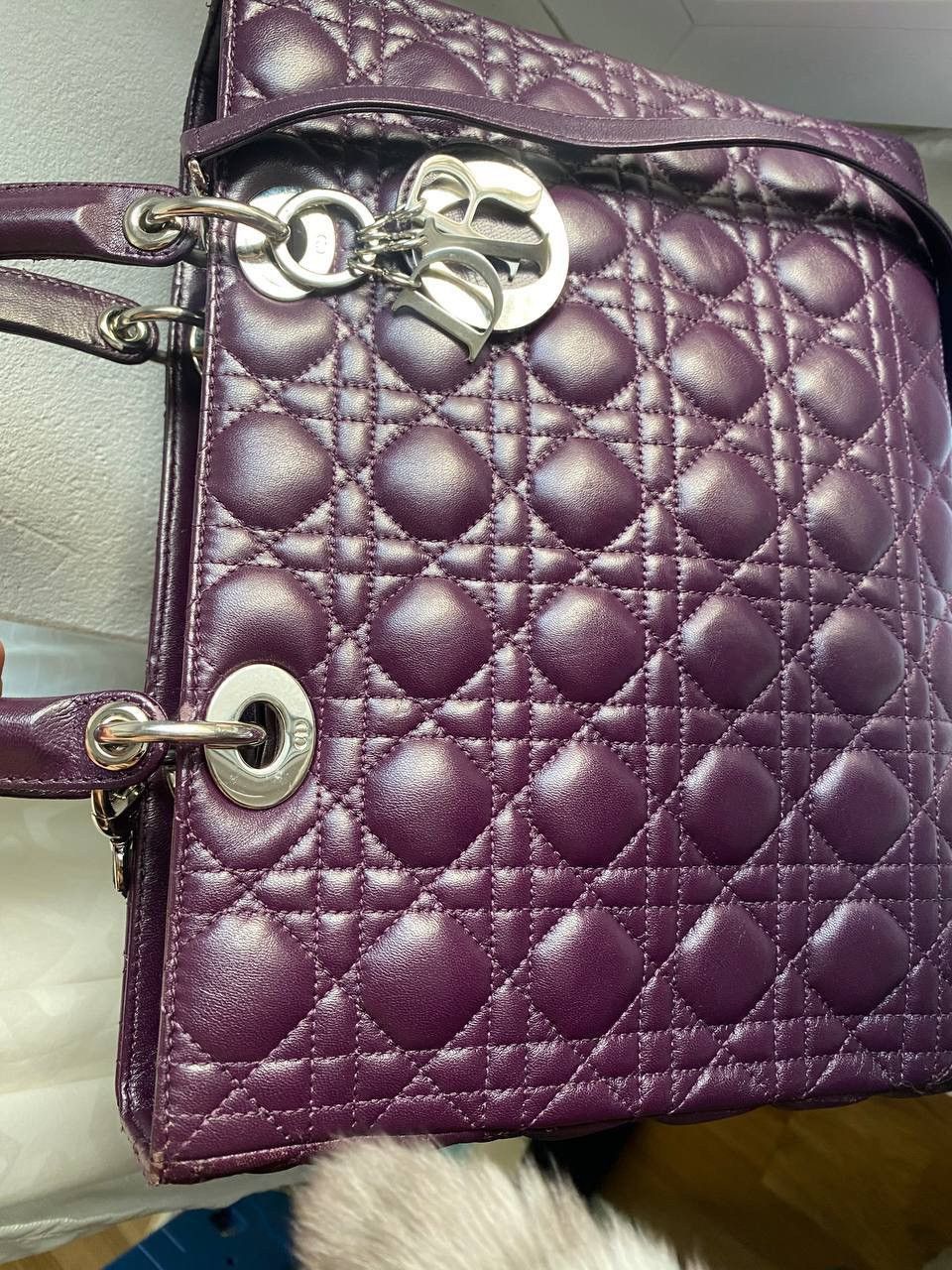 Dior Christian Dior Lady Dior Tasche large bag schwarz lila Mediu Size ONE SIZE - 4 Thumbnail