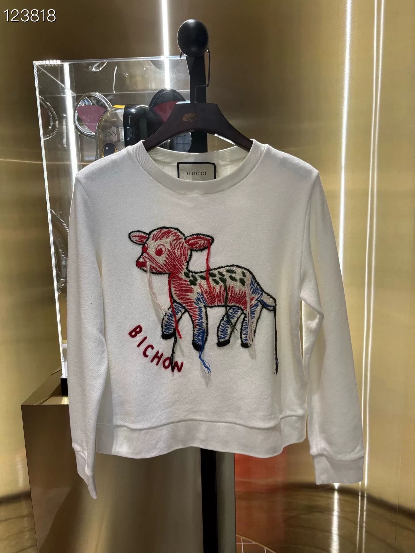 Gucci Gucci Deer Embroidery Fringe Sweatshirt Size XS / US 0-2 / IT 36-38 - 1 Thumbnail