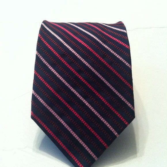 Jos. A. Bank JOS.A.BANK MENS NEW BLACK 100%SILK TIE WIDTH: 3 3/4" Size ONE SIZE - 2 Thumbnail