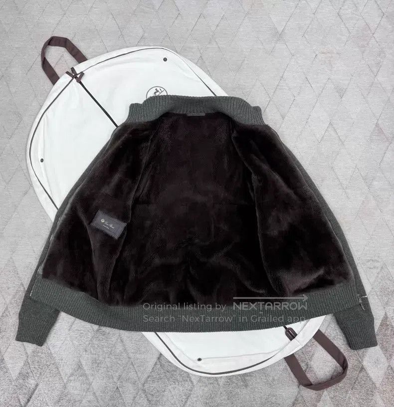 Loro Piana Loro Piana Baby Cashmere Blend Bomber Jacket, Strom System Size US M / EU 48-50 / 2 - 5 Thumbnail