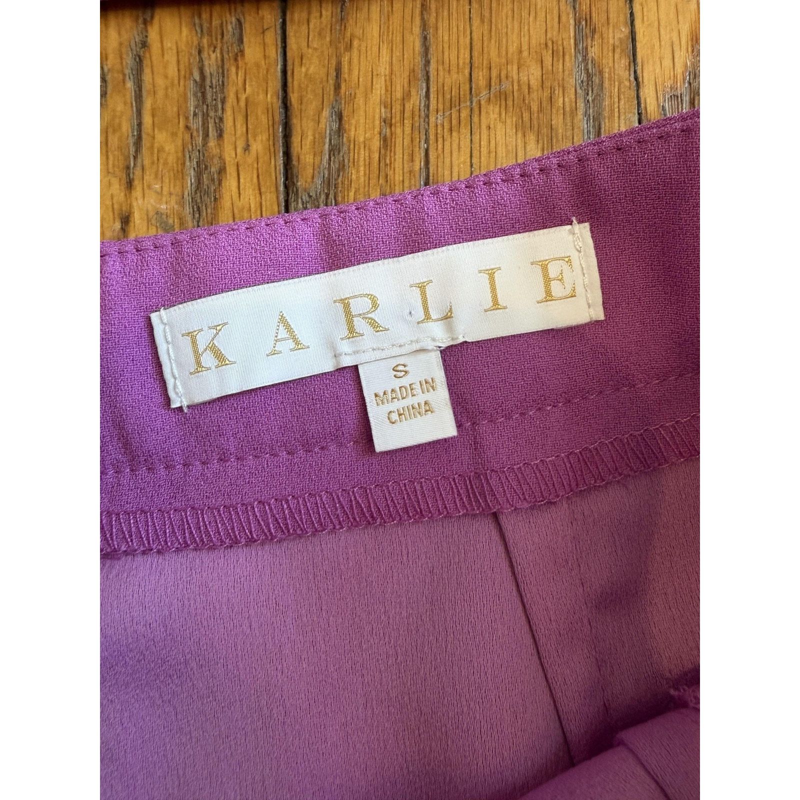 Other Karlie 2 Piece Set Small Purple Ruffle Mini Skirt Crop Tank Size 27" / US 4 / IT 40 - 5 Thumbnail