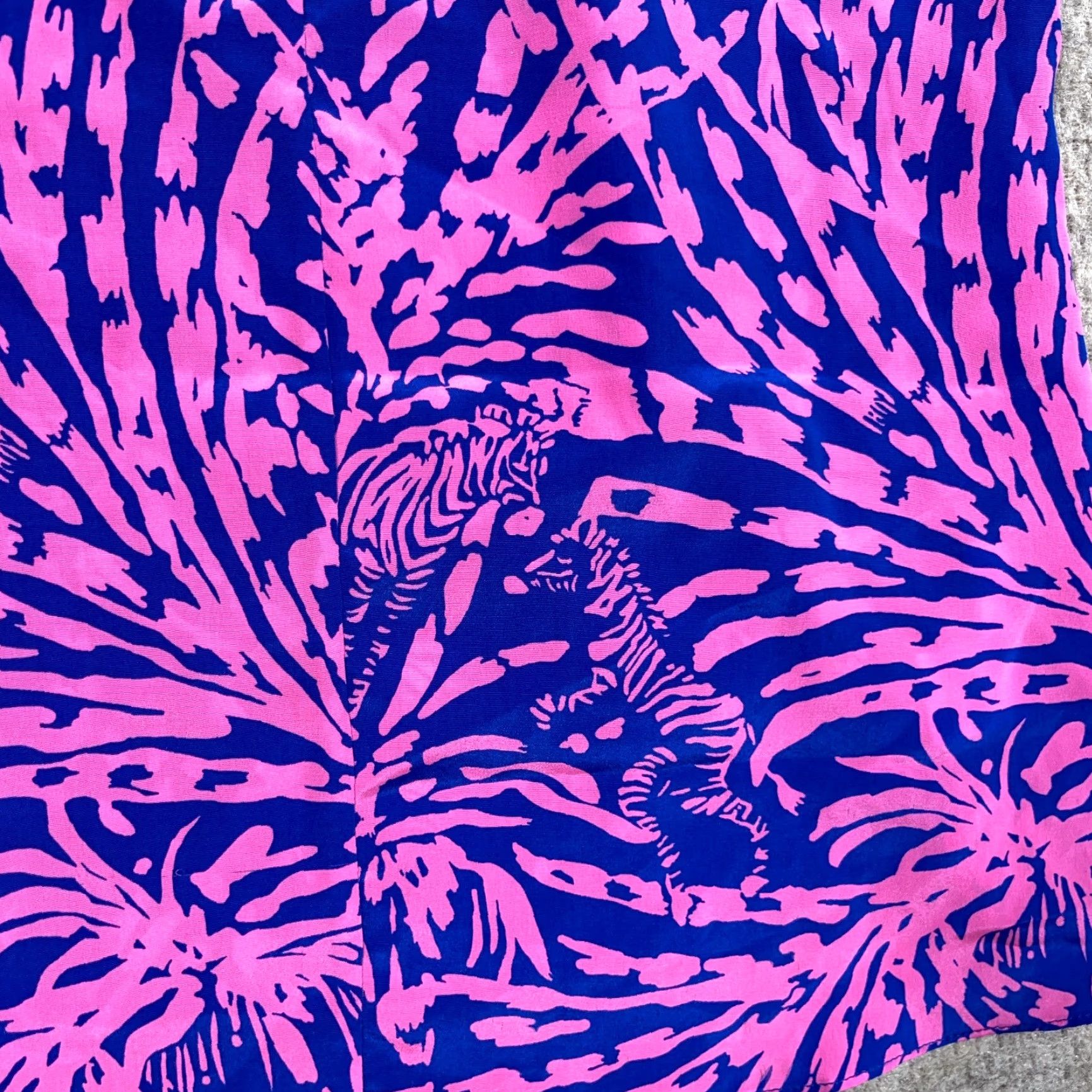 Lilly Pulitzer Lilly Pulitzer Tank XS Pink Blue Zebra Grass Silk Spaghetti Strap Adjustable Camisole Beach Colorful 100% Silk Size XS / US 0-2 / IT 36-38 - 4 Thumbnail