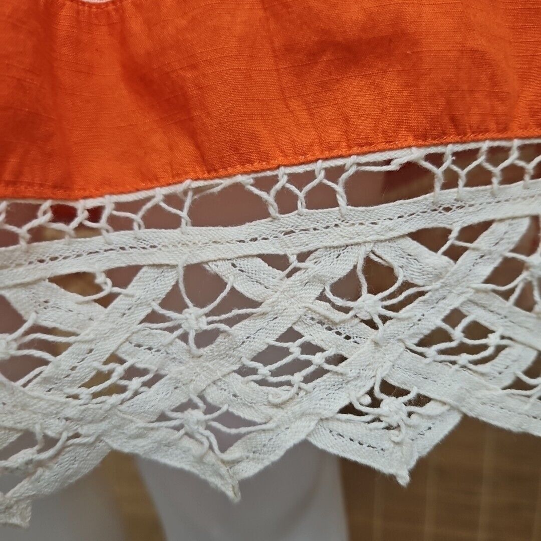 Anthropologie Moulinette Soeurs Anthro Dress Womens 0 Orange Crochet Medal Size XS / US 0-2 / IT 36-38 - 19 Thumbnail