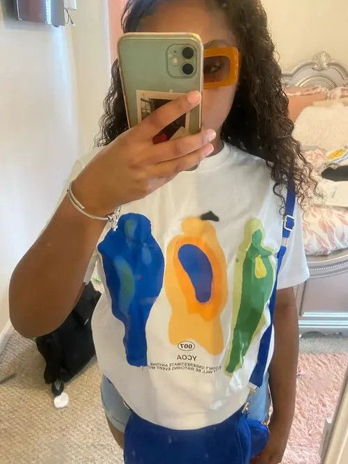 VIBE Oversize fashionable T-shirt hip-hop style summer y2k Size US L / EU 52-54 / 3 - 4 Thumbnail