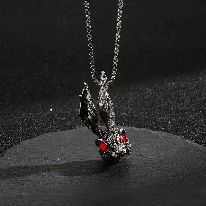 Vintage red-eyed rabbit Pendant Necklace Size ONE SIZE - 6 Thumbnail