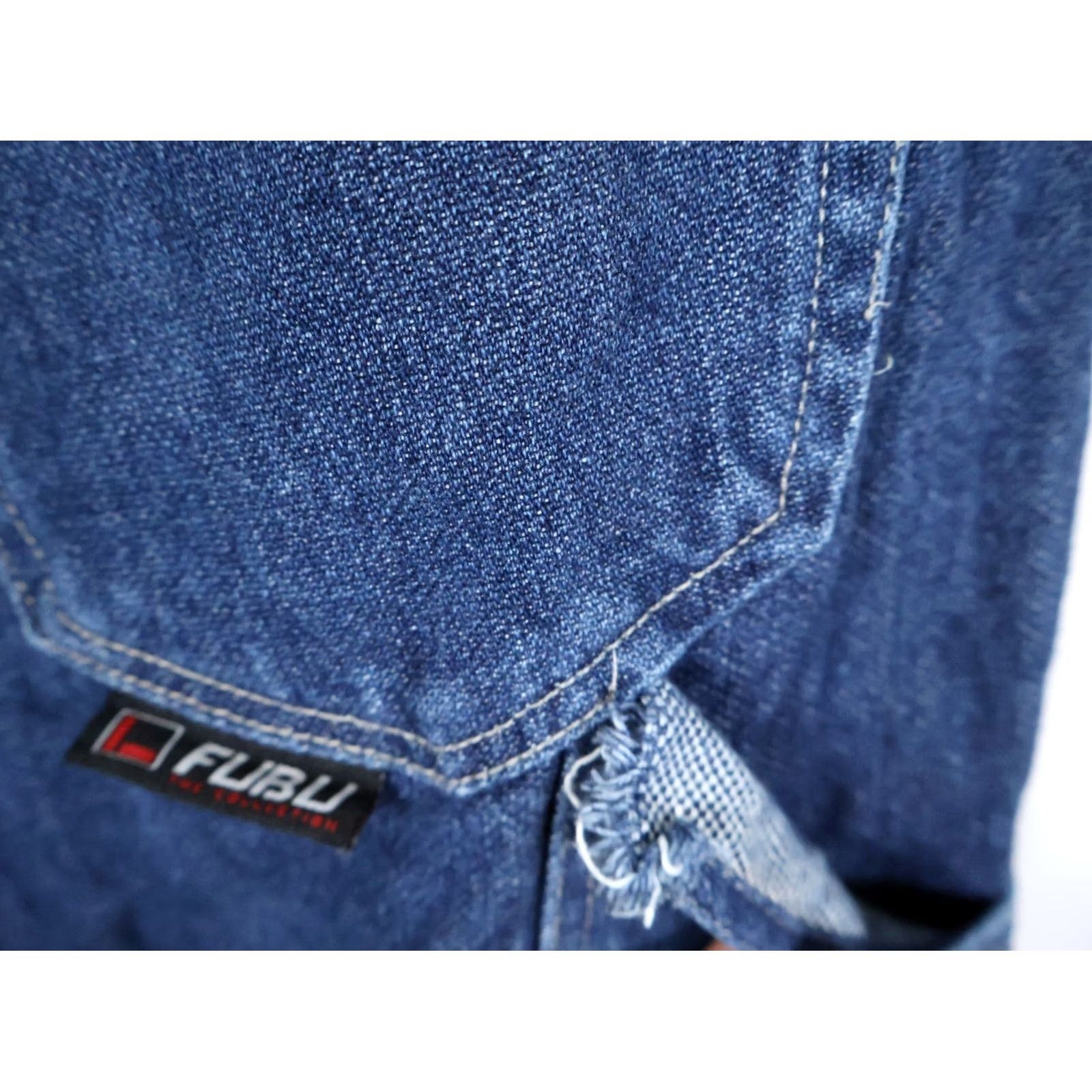 Fubu VINTAGE FUBU Jeans Carpenter Mens 34 x 32 Blue Denim Baggy Fit 90s Hip Hop VTG Mens Size US 34 / EU 50 - 4 Thumbnail