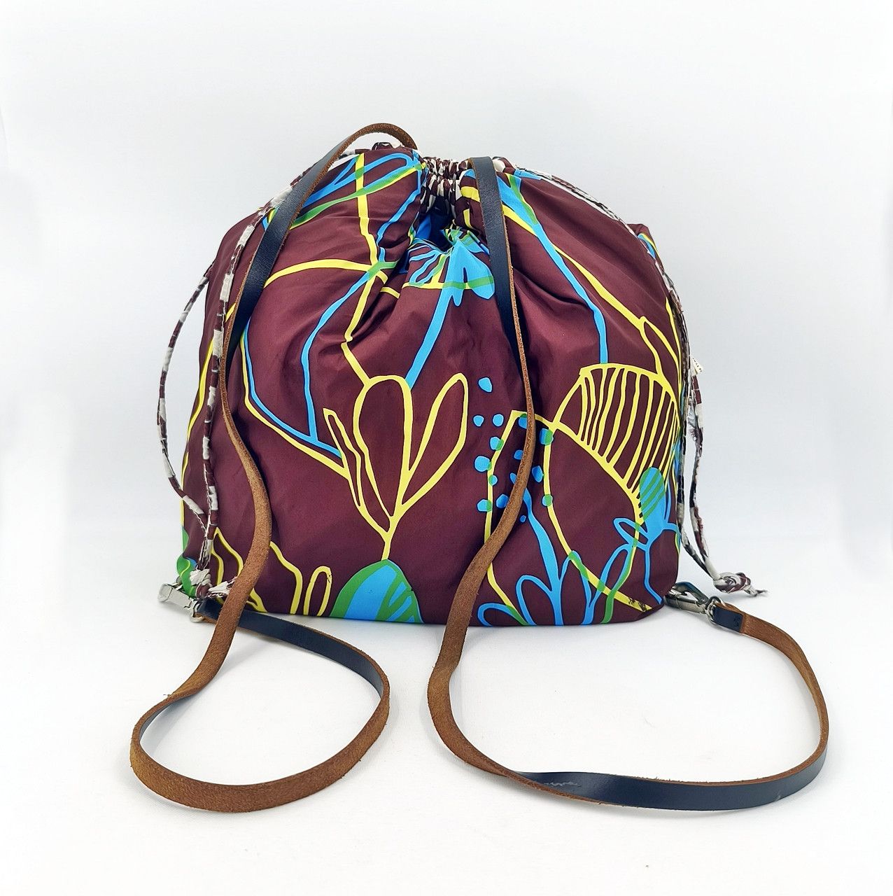 Marni MARNI reversible nylon floral drawstring backpack Size ONE SIZE - 1 Thumbnail
