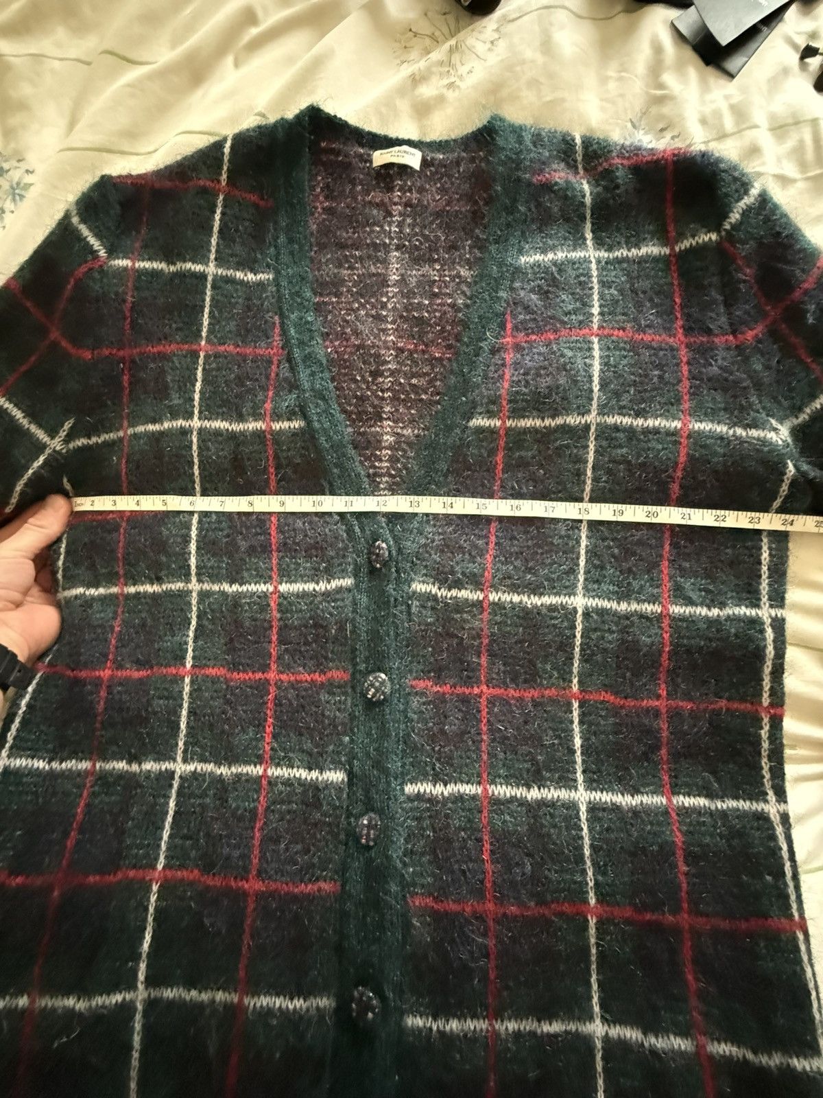 Saint Laurent Paris FW14 Saint Laurent cardigan mohair wool Hedi Slimane Grail Size US XL / EU 56 / 4 - 7 Thumbnail