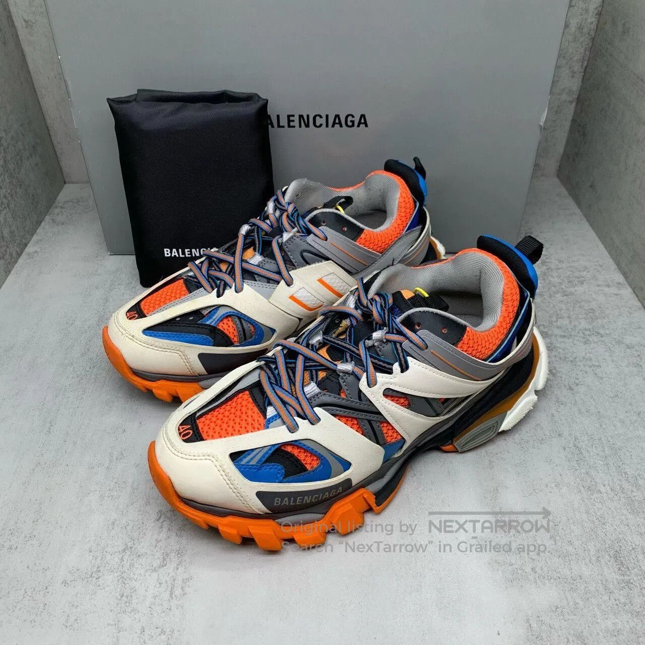 Balenciaga balenciaga track sneakers in vibrant orange. Size US 8.5 / EU 41-42 - 1 Thumbnail