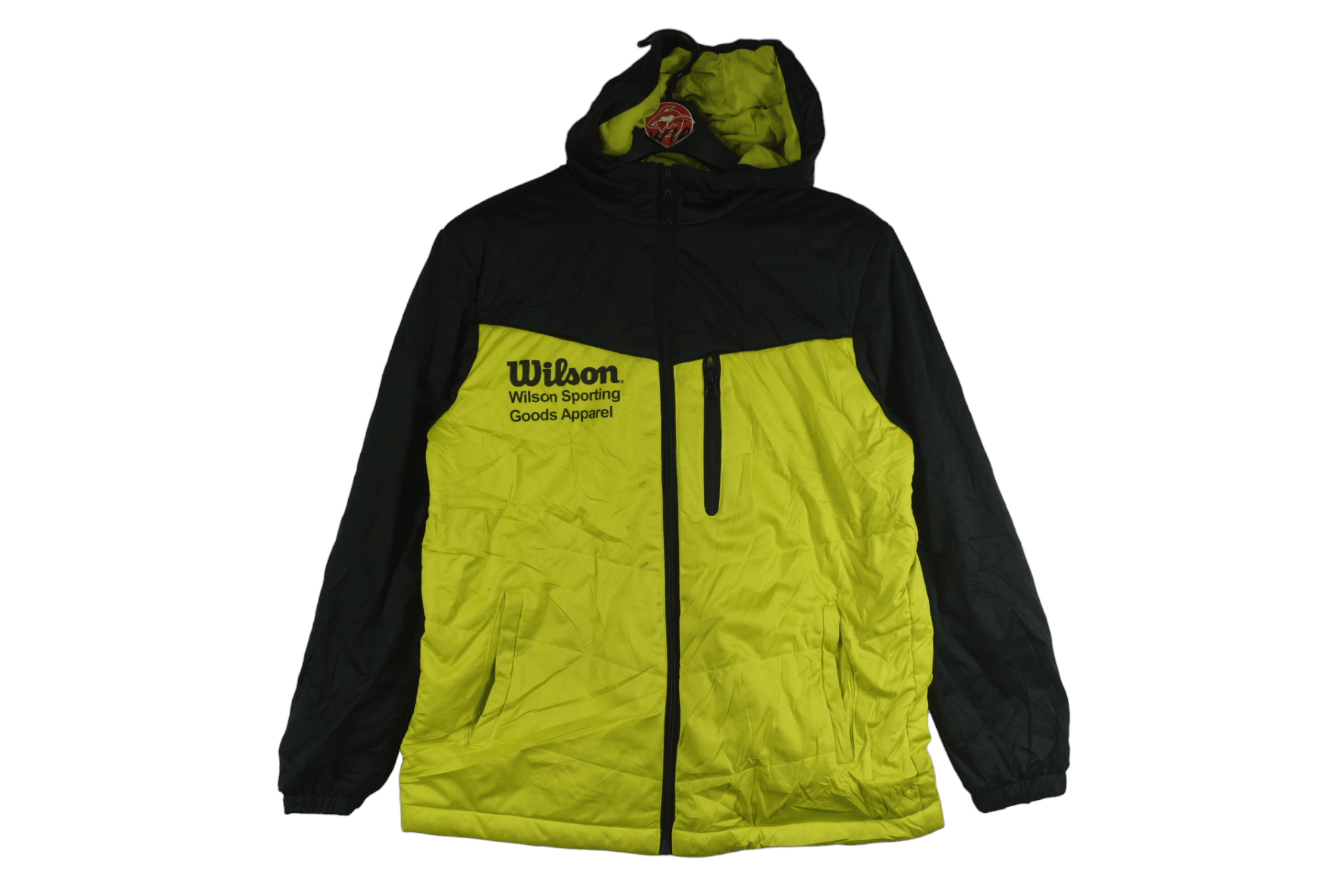 image of Vintage x Wilson Athletics Wilson Jacket Spellout Nice Design in Neon, Men's (Size Small)
