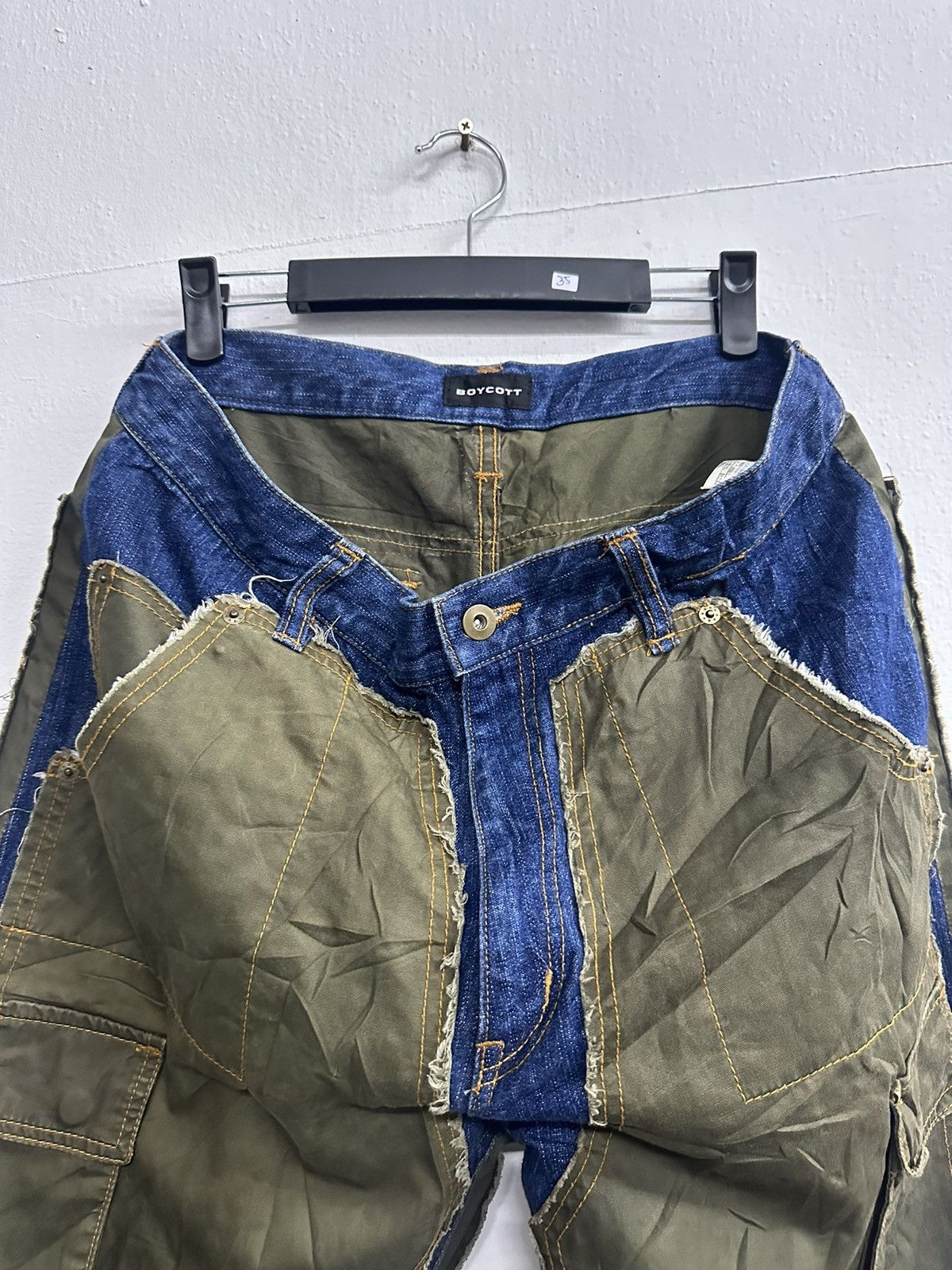 Vintage Reconstruct BOYCOTT Double Knee Cargo Pants Size US 34 / EU 50 - 5 Thumbnail