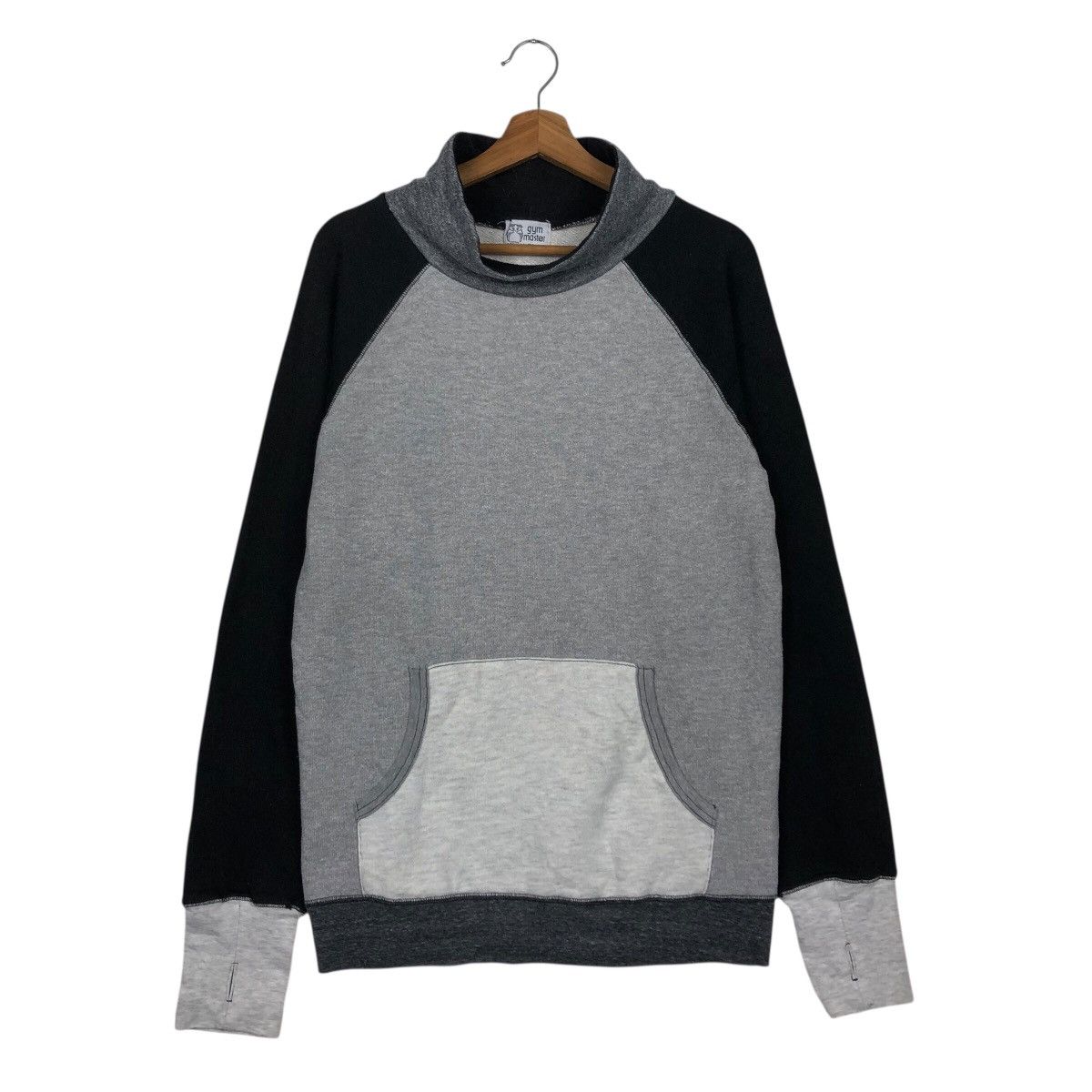 Hysteric Glamour 📌Rich Grey Two Tone Hoodie Pull Over Biker Gym Master Size US L / EU 52-54 / 3 - 2 Thumbnail