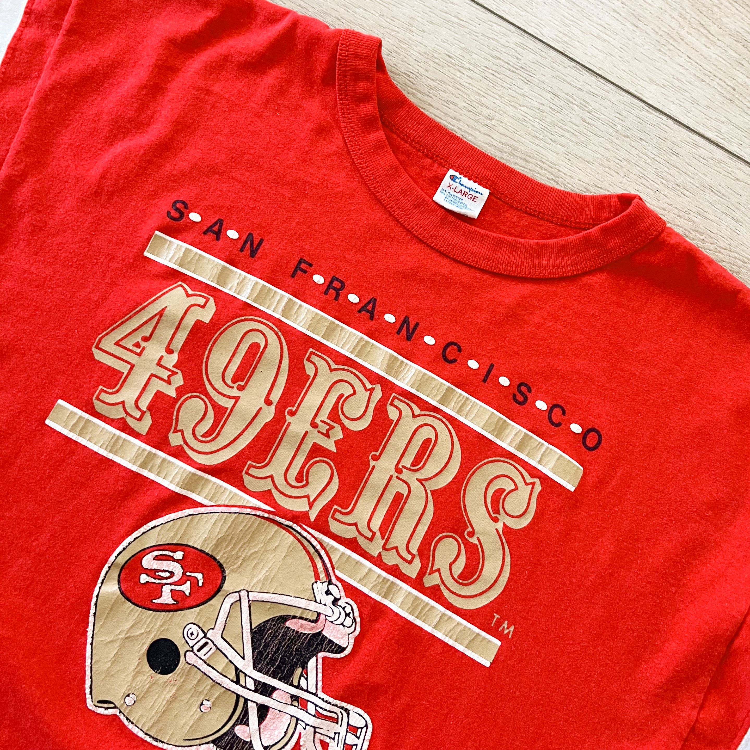 Vintage Vintage 70's San Francisco 49'ers Champion 50/50 T-Shirt USA Size US L / EU 52-54 / 3 - 3 Thumbnail