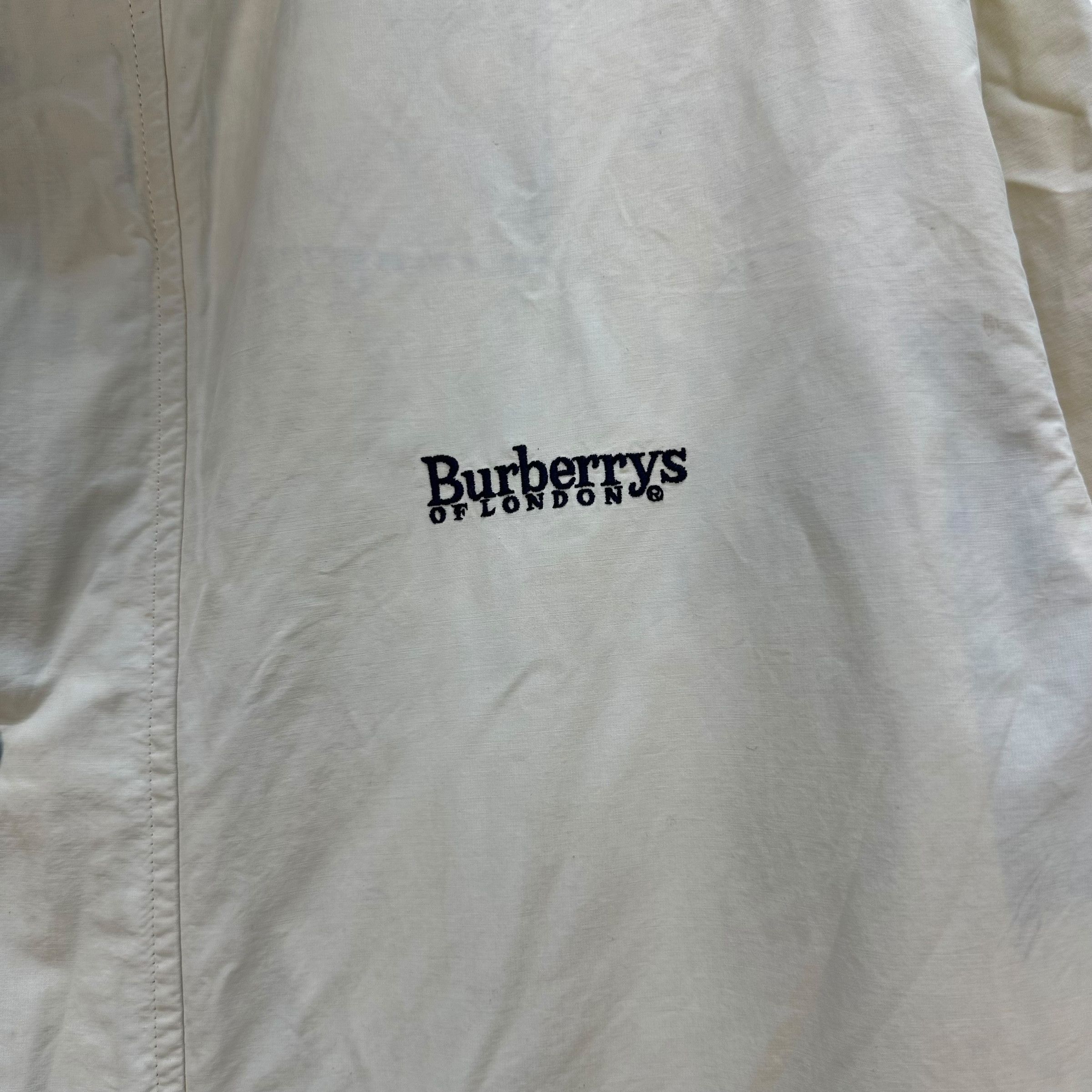 Burberry Vintage 90s Burberrys of London White Light Jacket #A31-0696 Size US L / EU 52-54 / 3 - 3 Thumbnail