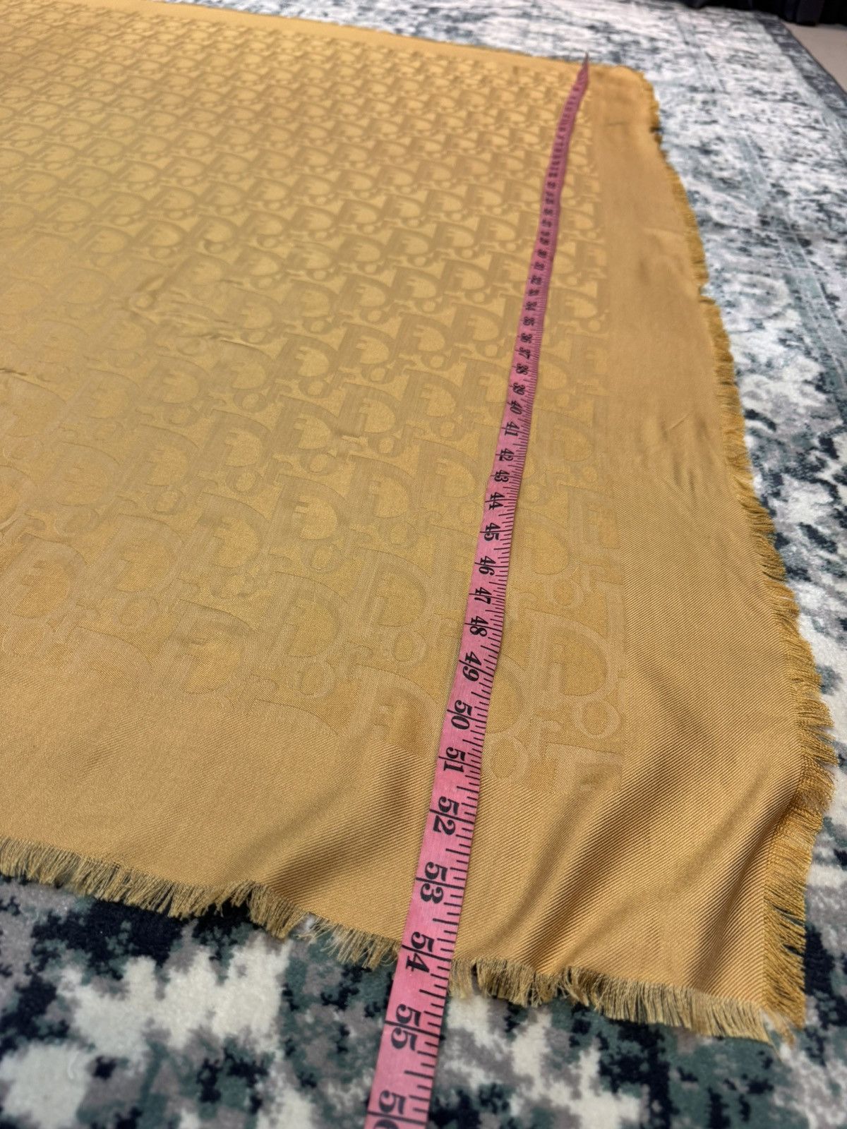 Dior VINTAGE DIOR FULL MONOGRAM OBLIQUE STOLE SCARF 54" x 54.5" Size ONE SIZE - 7 Thumbnail