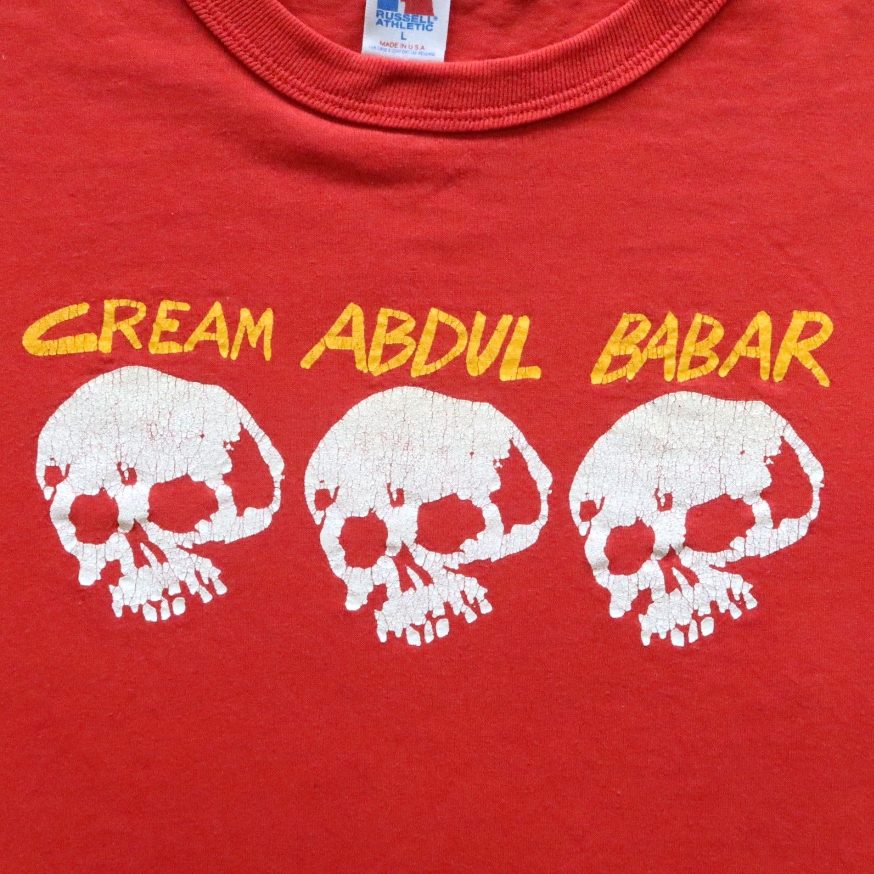 Russell Athletic VINTAGE Abdul Babar Band Tshirt Shirt Mens L Red Guitar Punk Rock Size US L / EU 52-54 / 3 - 7 Thumbnail