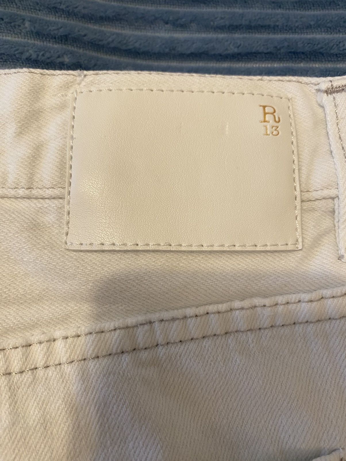 R13 R13 SS23 Boyfriend Jean In Holden White Ecru Selvedge Denim Size 25" / US 0 / IT 36 - 9 Thumbnail