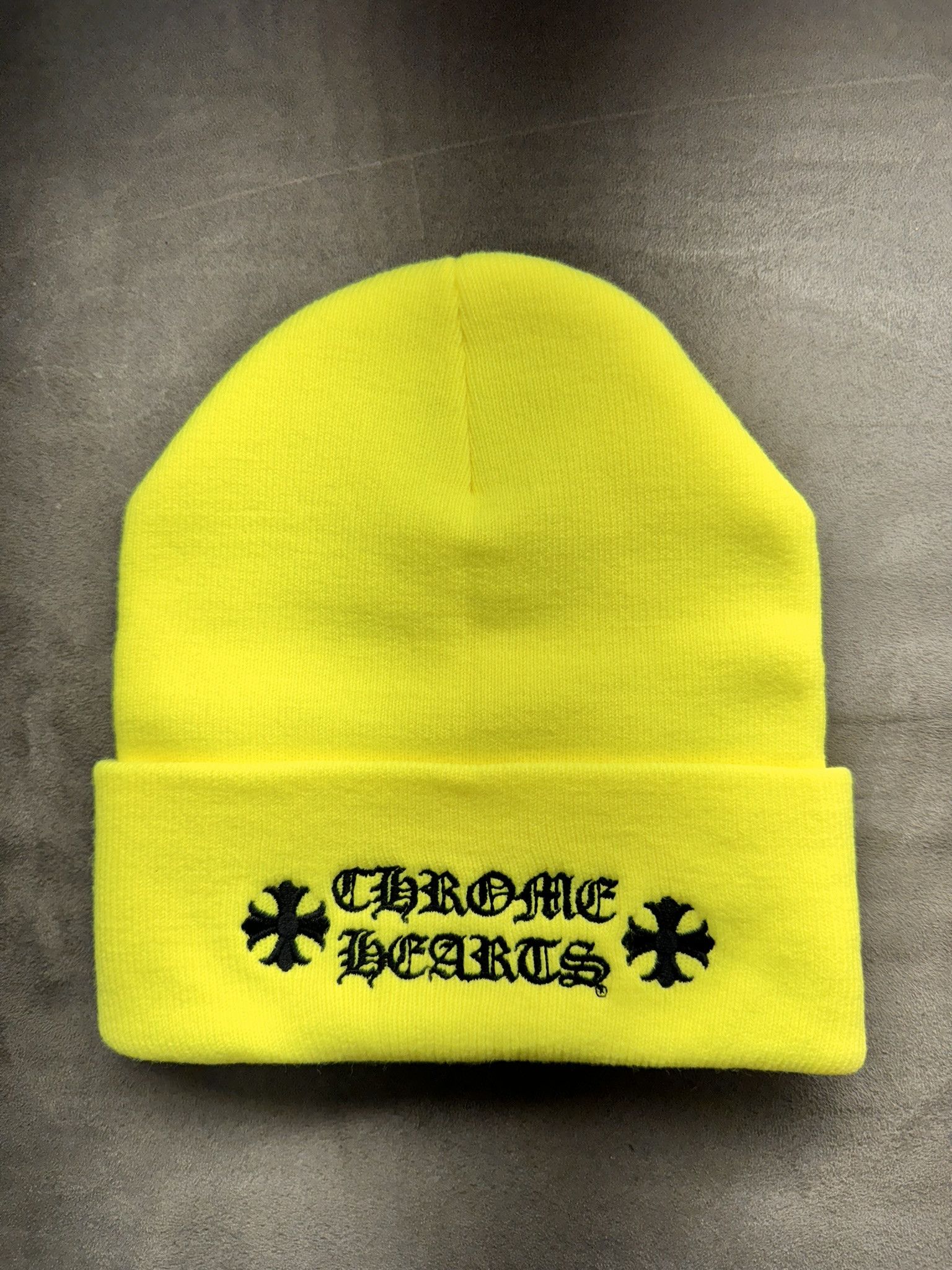 image of Chrome Hearts Watch Cap Beanie in Bright Green, Men's