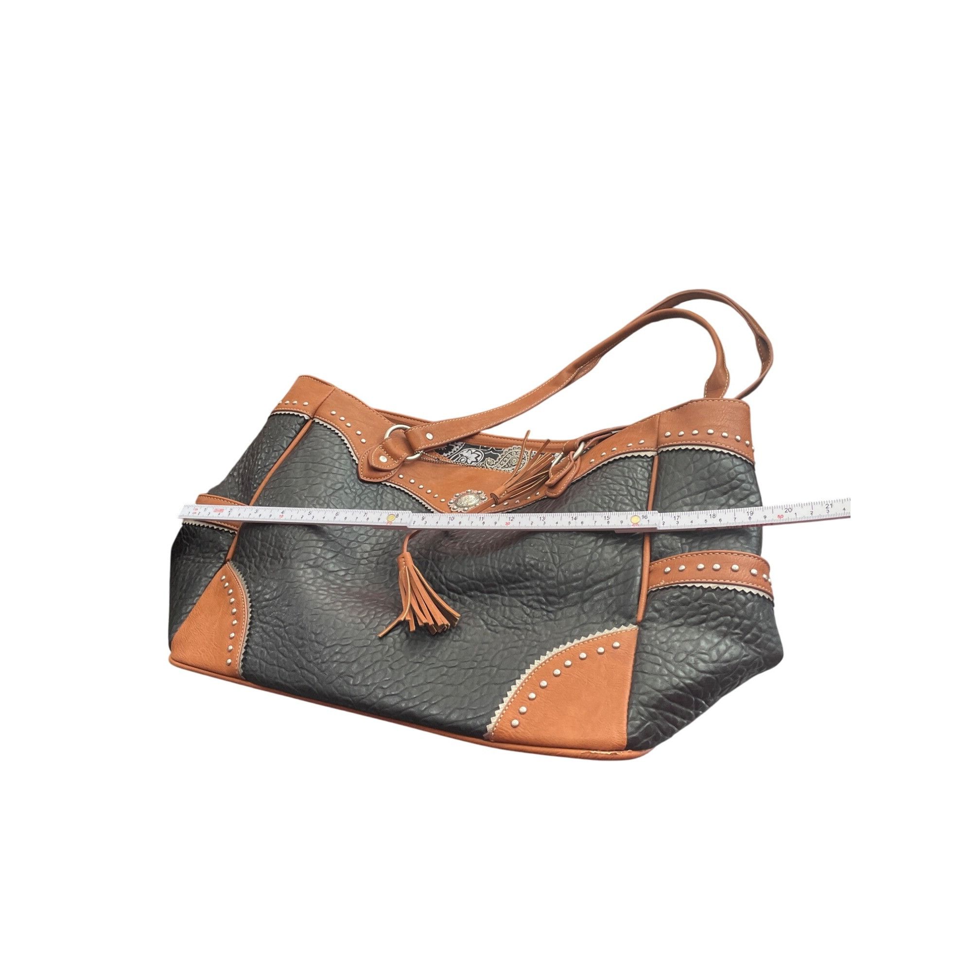 Other Bandana By American West Large Brown Leather Tote Bag SKU 89 Size ONE SIZE - 23 Thumbnail